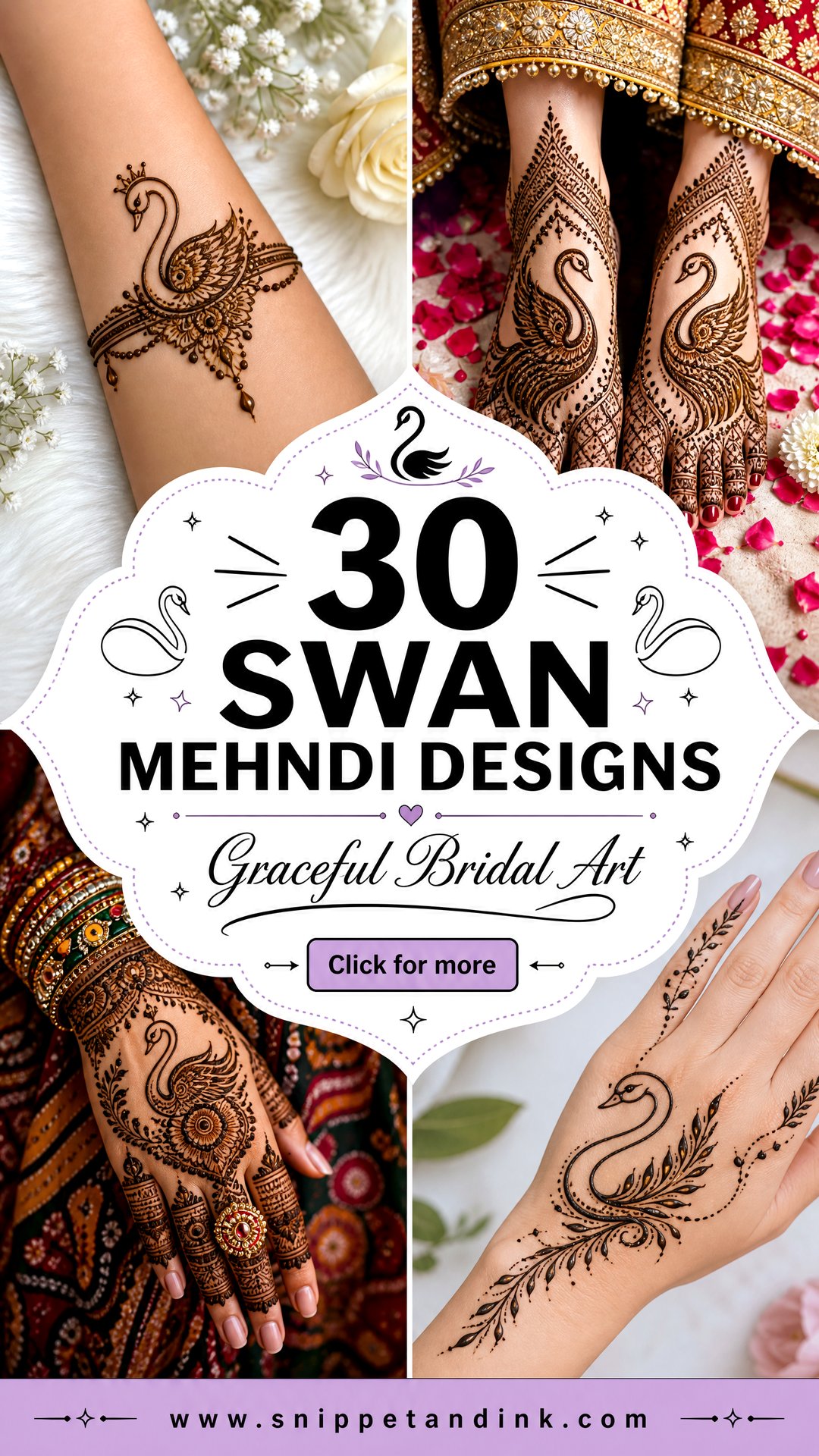 30 Swan Mehndi Designs for Graceful Bridal Hand Art Ideas - 30 Swan Mehndi Designs for Graceful Bridal Hand Art Ideas