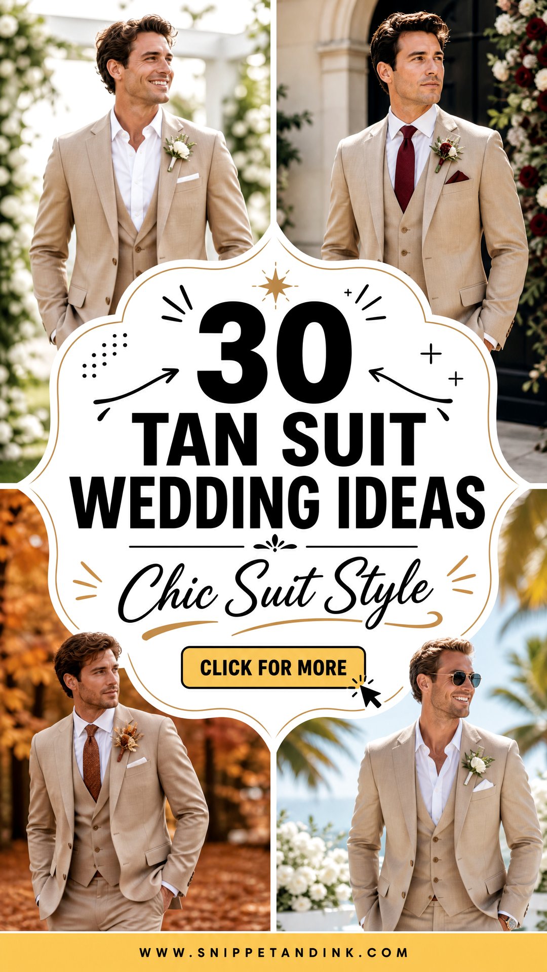 30 Tan Suit Wedding Ideas For Chic Grooms And Guests This Season - 30 Tan Suit Wedding Ideas For Chic Grooms And Guests This Season