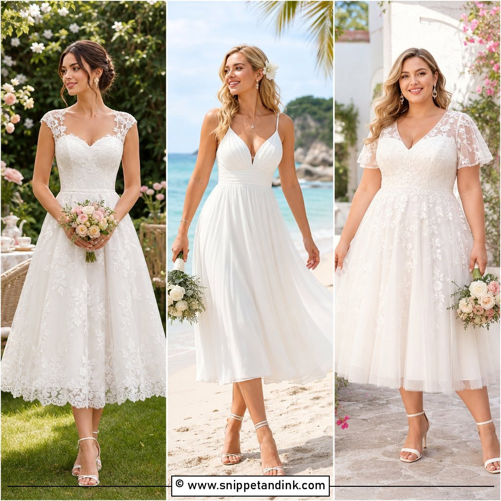 30 Tea Length Wedding Dress Ideas For Vintage-Loving Brides