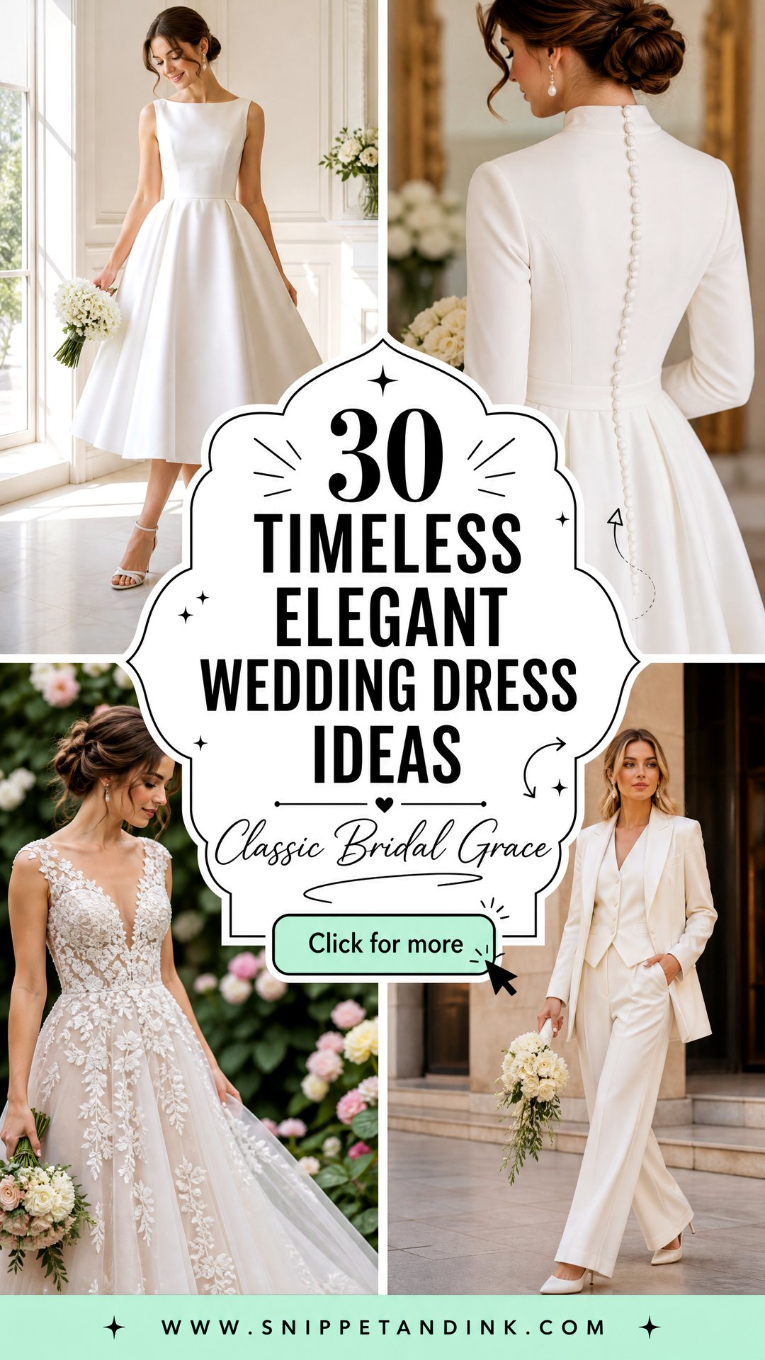 30 Timeless Elegant Wedding Dress Ideas For Classic Brides - 30 Timeless Elegant Wedding Dress Ideas For Classic Brides