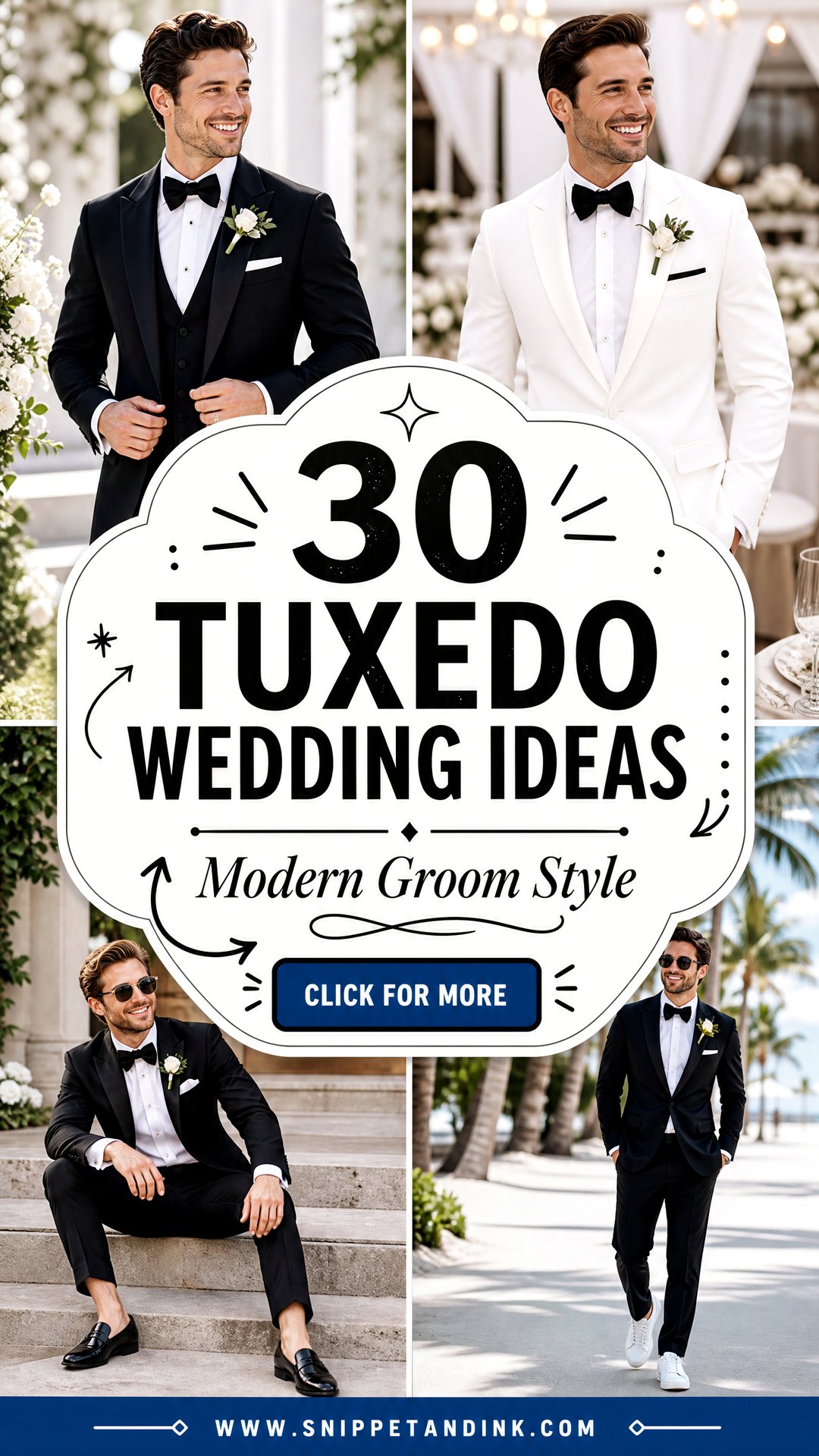 30 Tuxedo Wedding Ideas For Grooms With Modern Style Today - 30 Tuxedo Wedding Ideas For Grooms With Modern Style Today