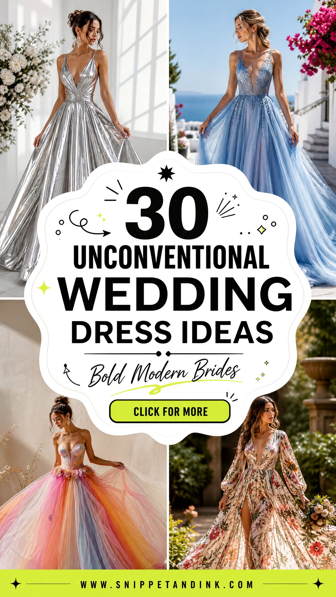 30 Unconventional Wedding Dress Ideas for Bold Modern Brides - 30 Unconventional Wedding Dress Ideas for Bold Modern Brides
