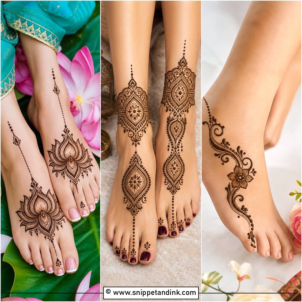 30 Unique Feet Mehndi Designs for Brides Who Love Detail