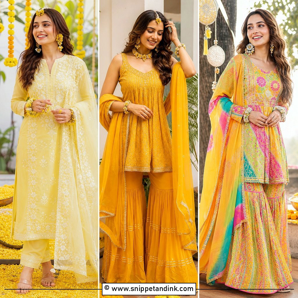 30 Unique Haldi Ceremony Outfit for Bride Ideas to Shine