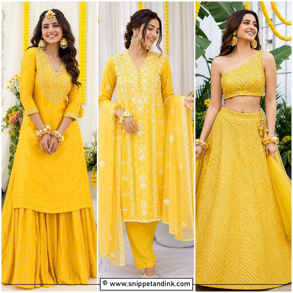30 Unique Haldi Outfits for Bride to Inspire Your Look