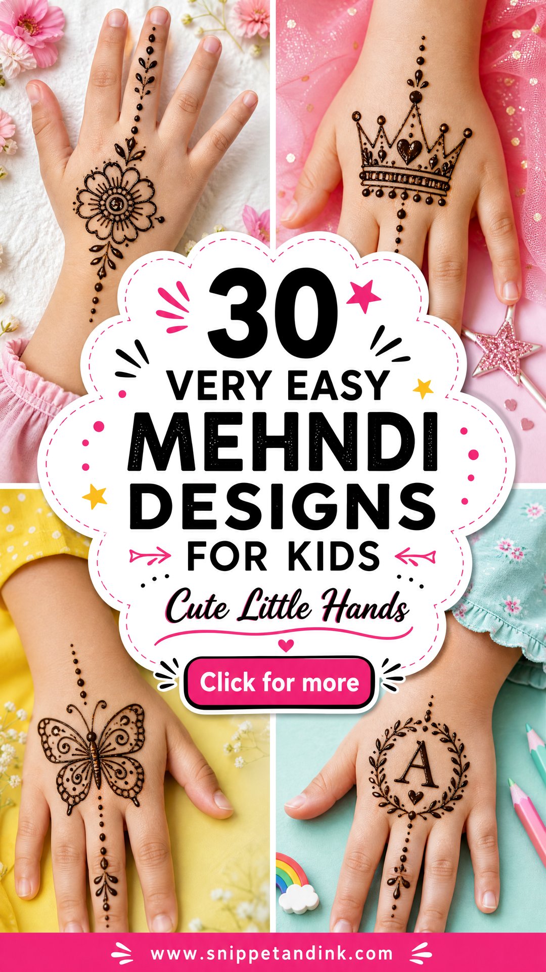 30 Very Easy Mehndi Designs for Kids for Fun Little Hands - 30 Very Easy Mehndi Designs for Kids for Fun Little Hands