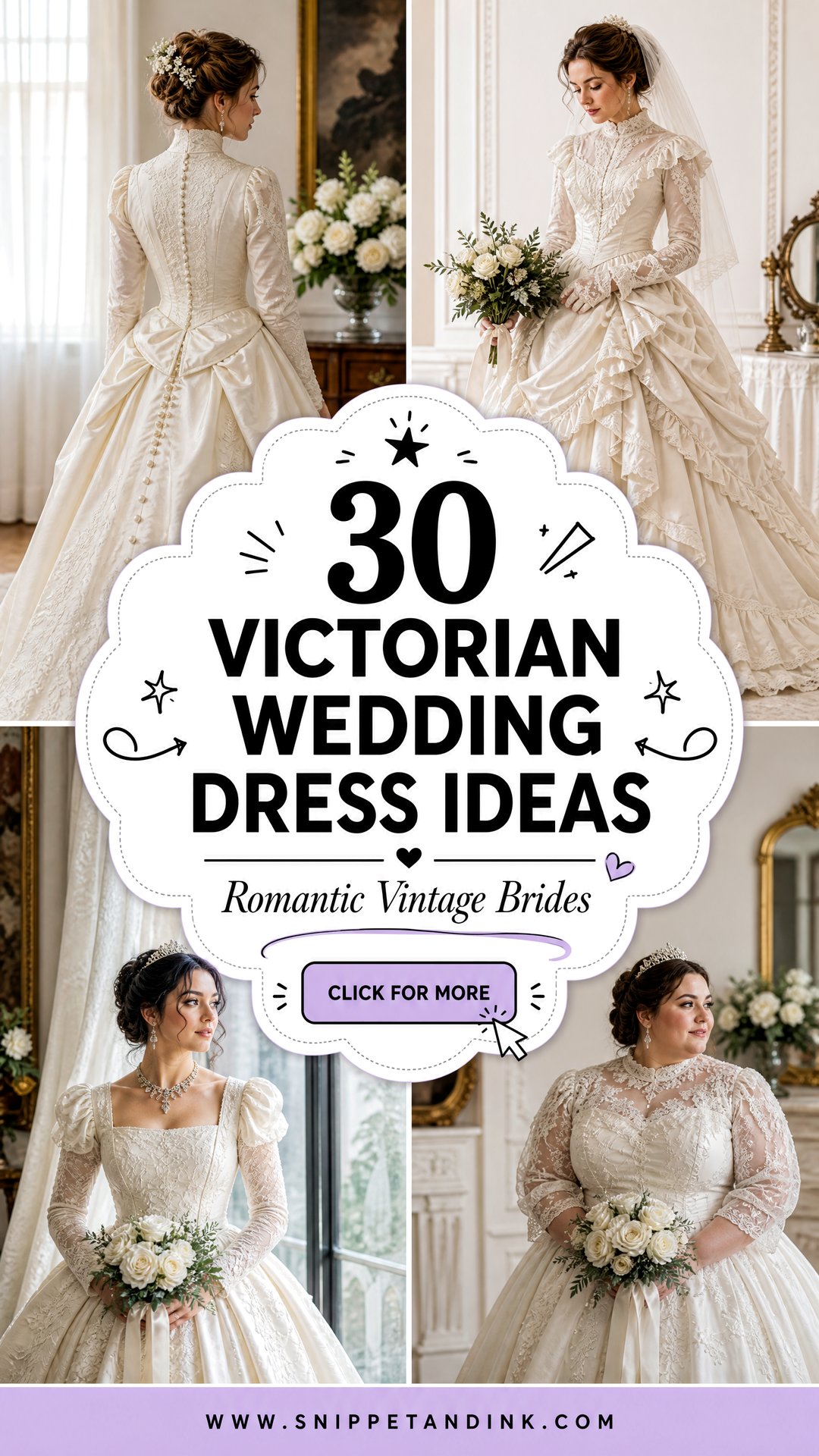 30 Victorian Wedding Dress Ideas for Romantic Vintage Brides - 30 Victorian Wedding Dress Ideas for Romantic Vintage Brides