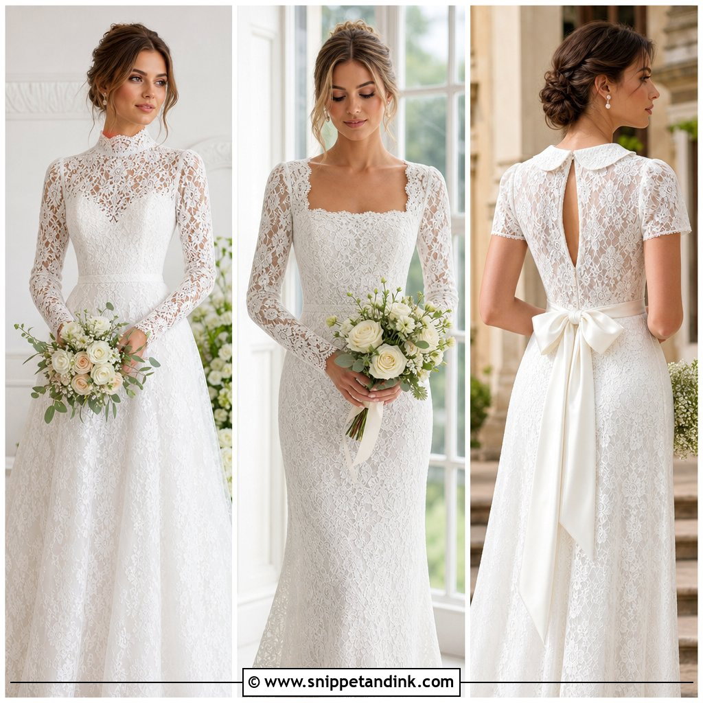30 Vintage Lace Wedding Dress Ideas