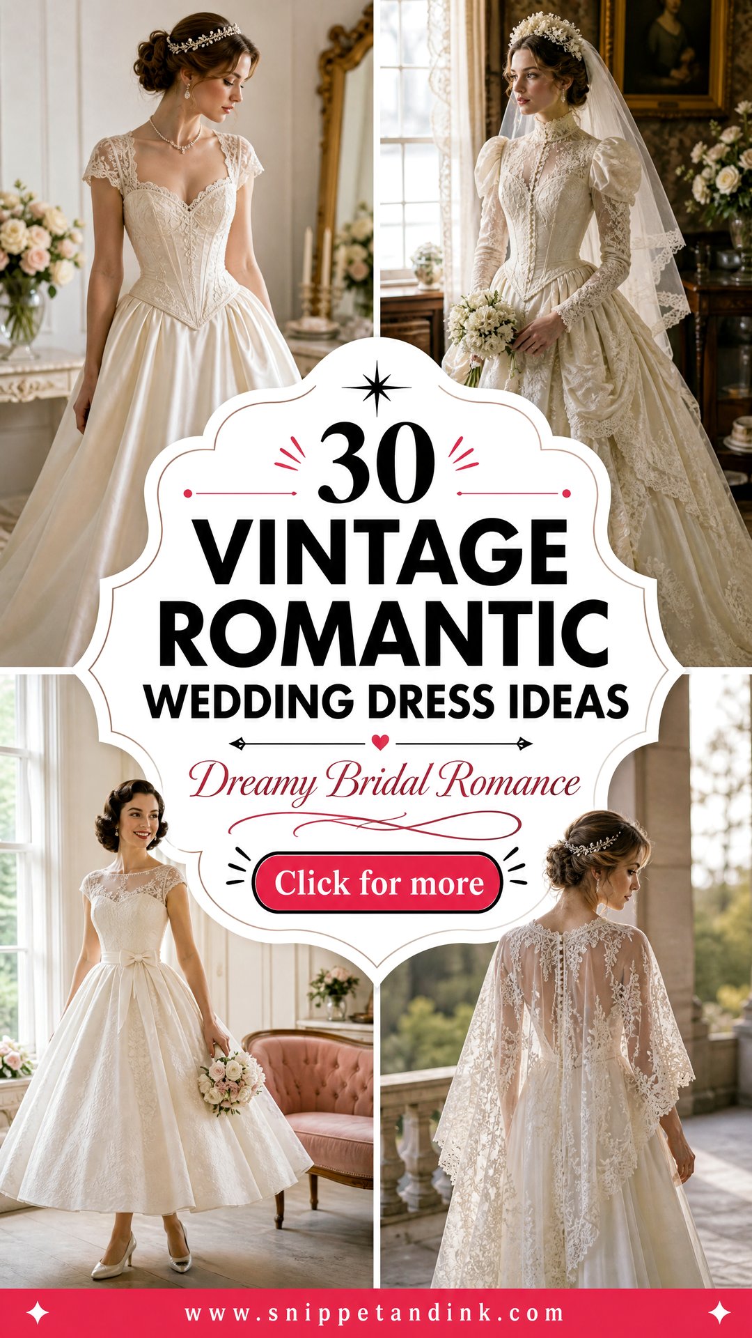 30 Vintage Romantic Wedding Dress Ideas For Dreamy Brides - 30 Vintage Romantic Wedding Dress Ideas For Dreamy Brides