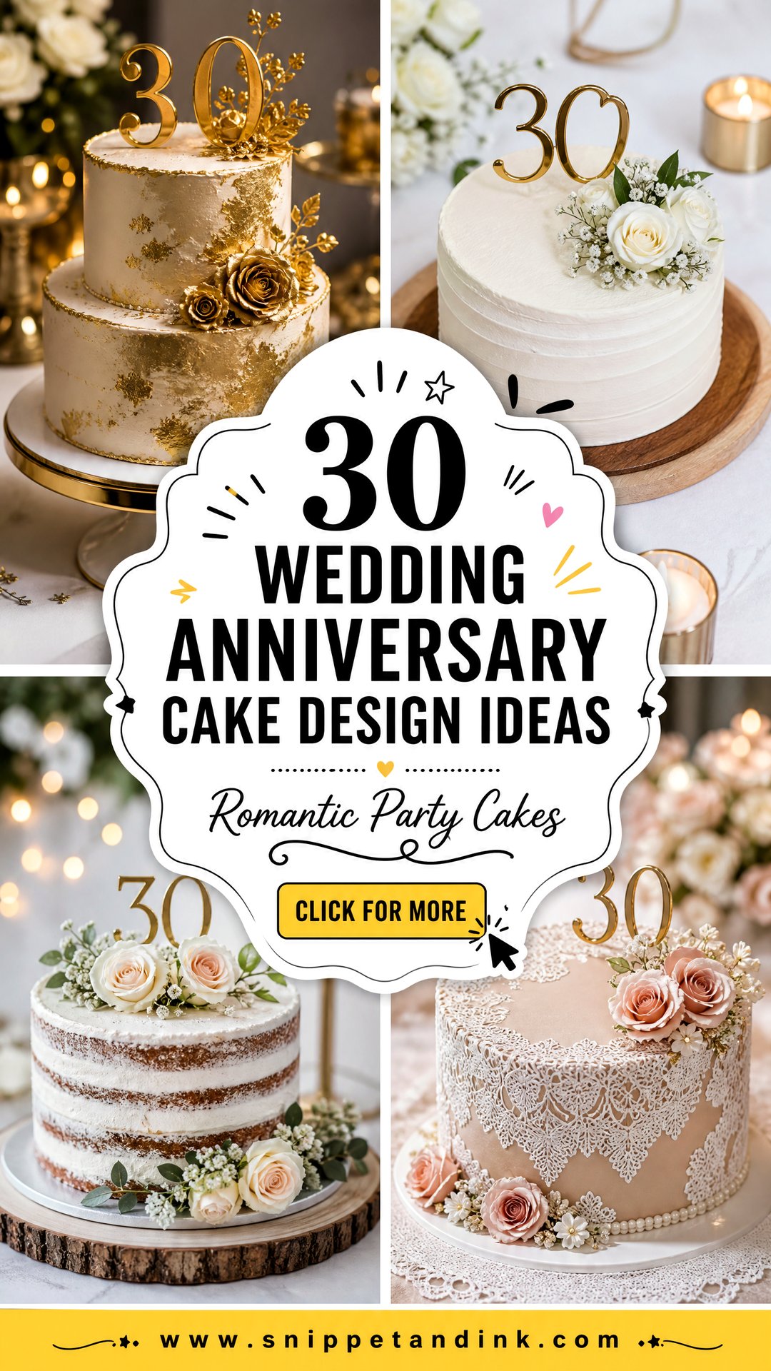 30 Wedding Anniversary Cake Design Ideas for Romantic Parties - 30 Wedding Anniversary Cake Design Ideas for Romantic Parties