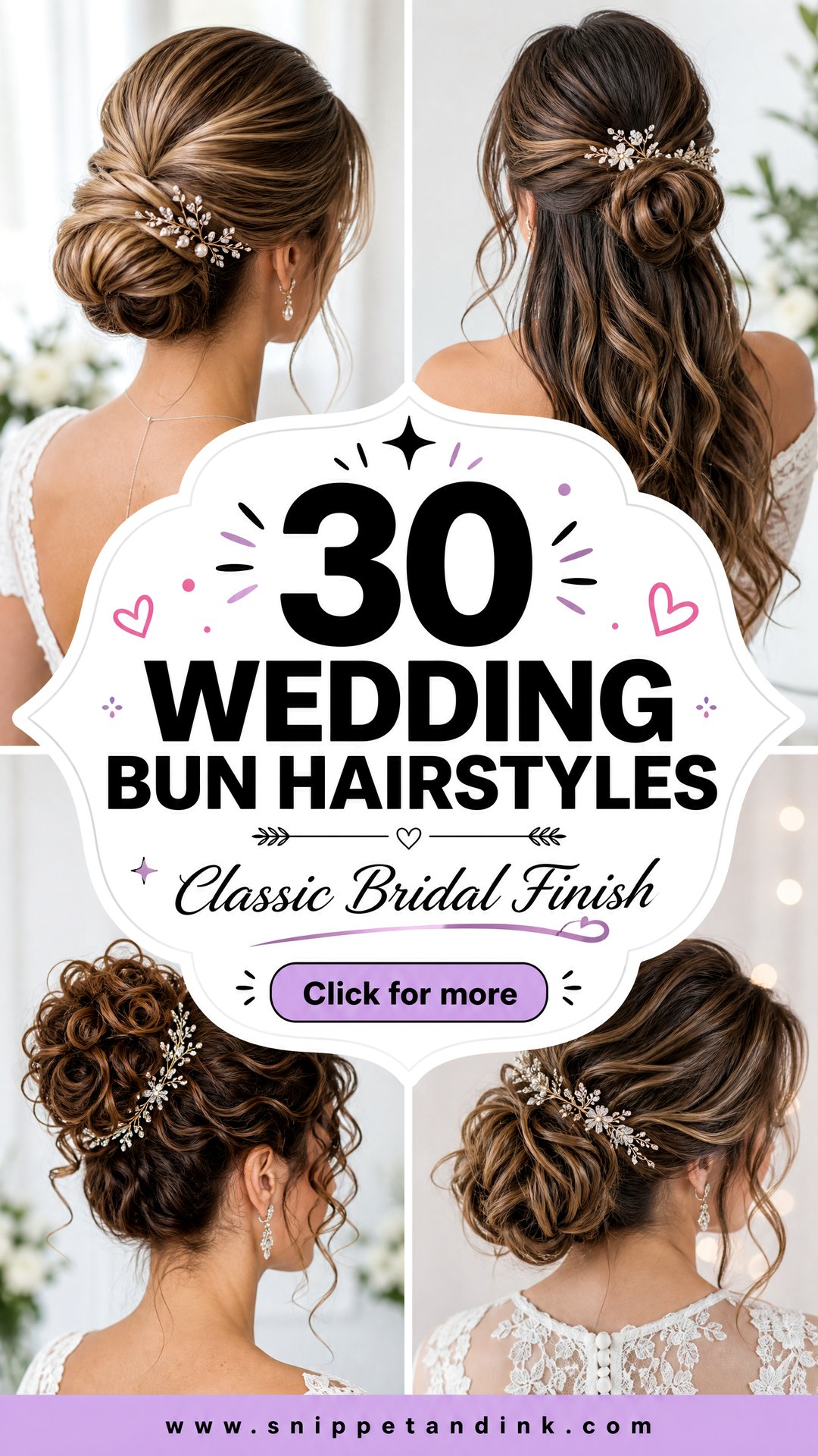 30 Wedding Bun Hairstyles for a Classic Bridal Finish - 30 Wedding Bun Hairstyles for a Classic Bridal Finish