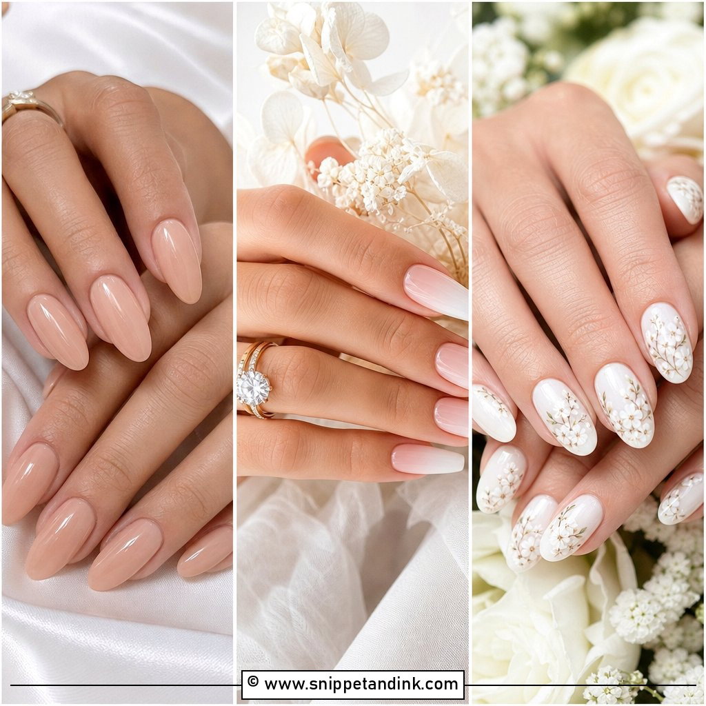 30 Wedding Day Nails for Bride Ideas for a Dreamy Look