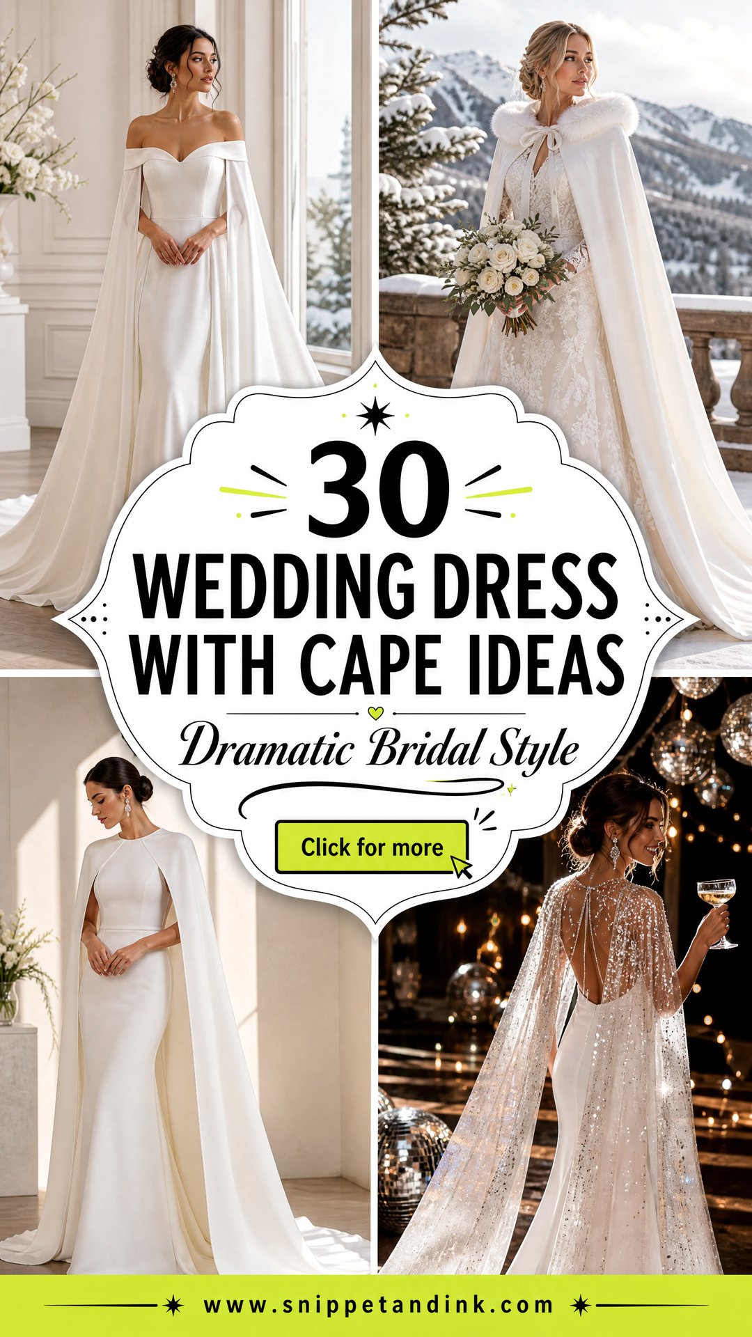 30 Wedding Dress with Cape Ideas for Dramatic Bridal Style - 30 Wedding Dress with Cape Ideas for Dramatic Bridal Style