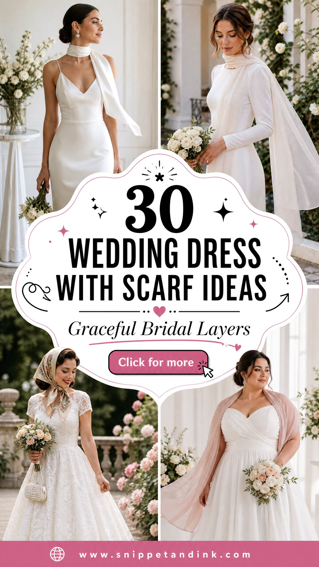 30 Wedding Dress with Scarf Ideas for Graceful Bridal Looks - 30 Wedding Dress with Scarf Ideas for Graceful Bridal Looks