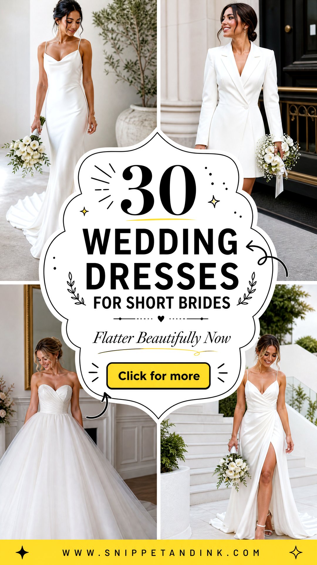 30 Wedding Dresses for Short Brides That Flatter Beautifully - 30 Wedding Dresses for Short Brides That Flatter Beautifully
