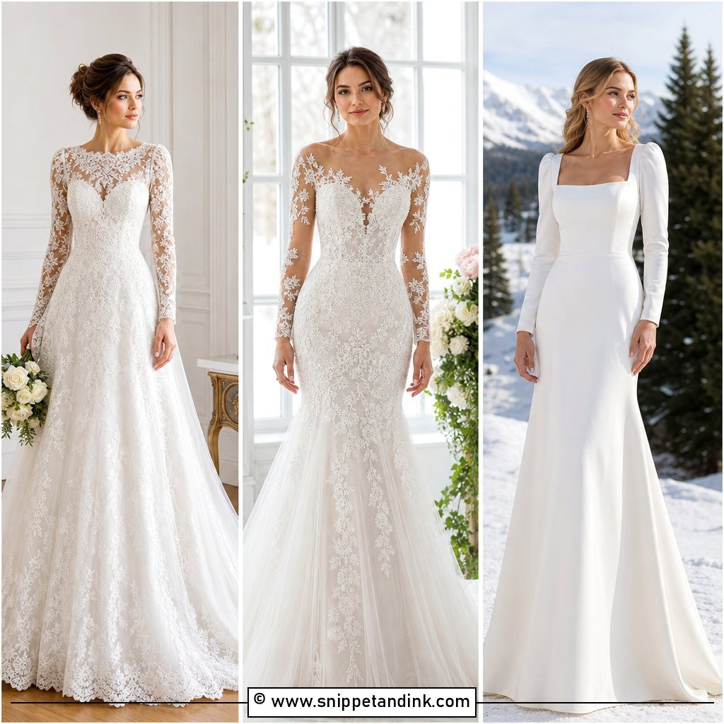 30 Wedding Gowns with Sleeves for Timeless Bridal Style