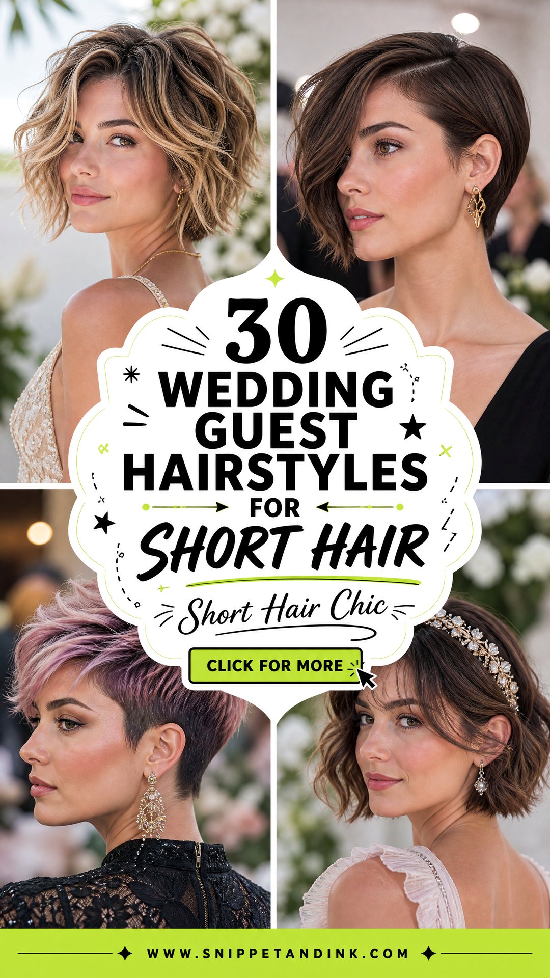 30 Wedding Guest Hairstyles for Short Hair That Look Chic - 30 Wedding Guest Hairstyles for Short Hair That Look Chic