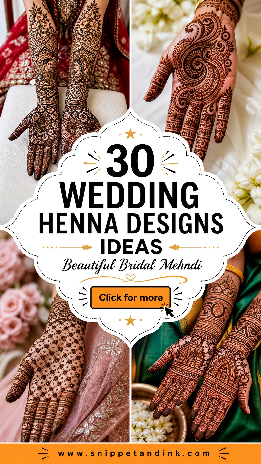 30 Wedding Henna Designs Beautiful Bridal Mehndi Ideas - 30 Wedding Henna Designs: Beautiful Bridal Mehndi Ideas