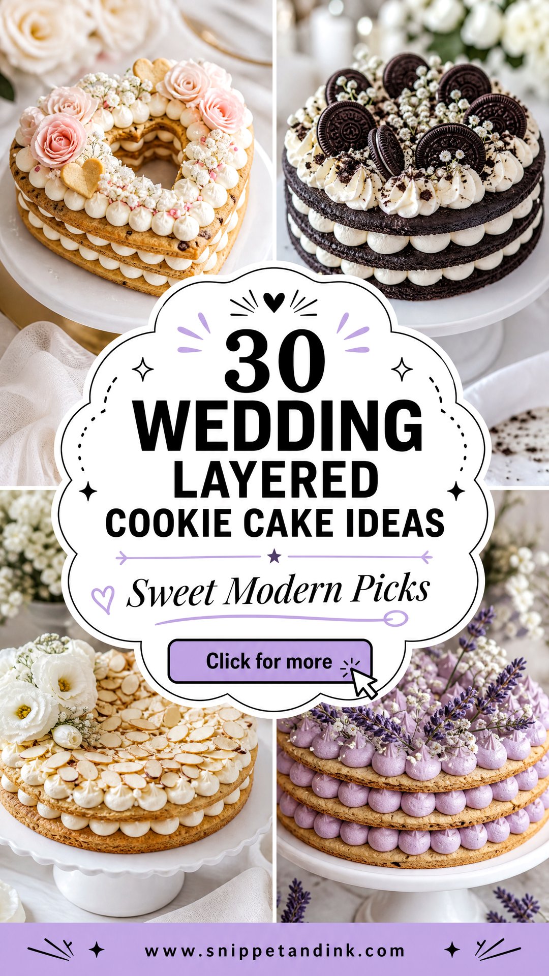 30 Wedding Layered Cookie Cake Ideas Sweet Modern Picks - 30 Wedding Layered Cookie Cake Ideas: Sweet Modern Picks
