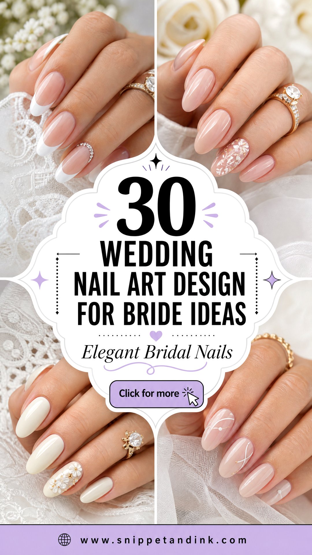 30 Wedding Nail Art Design for Bride Ideas Youll Love - 30 Wedding Nail Art Design for Bride Ideas You’ll Love