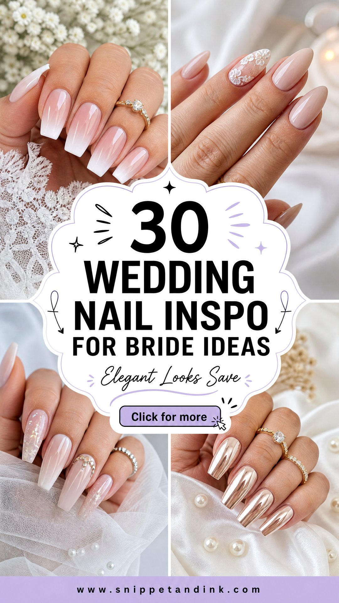 30 Wedding Nail Inspo for Bride Ideas Elegant Looks to Save - 30 Wedding Nail Inspo for Bride Ideas: Elegant Looks to Save
