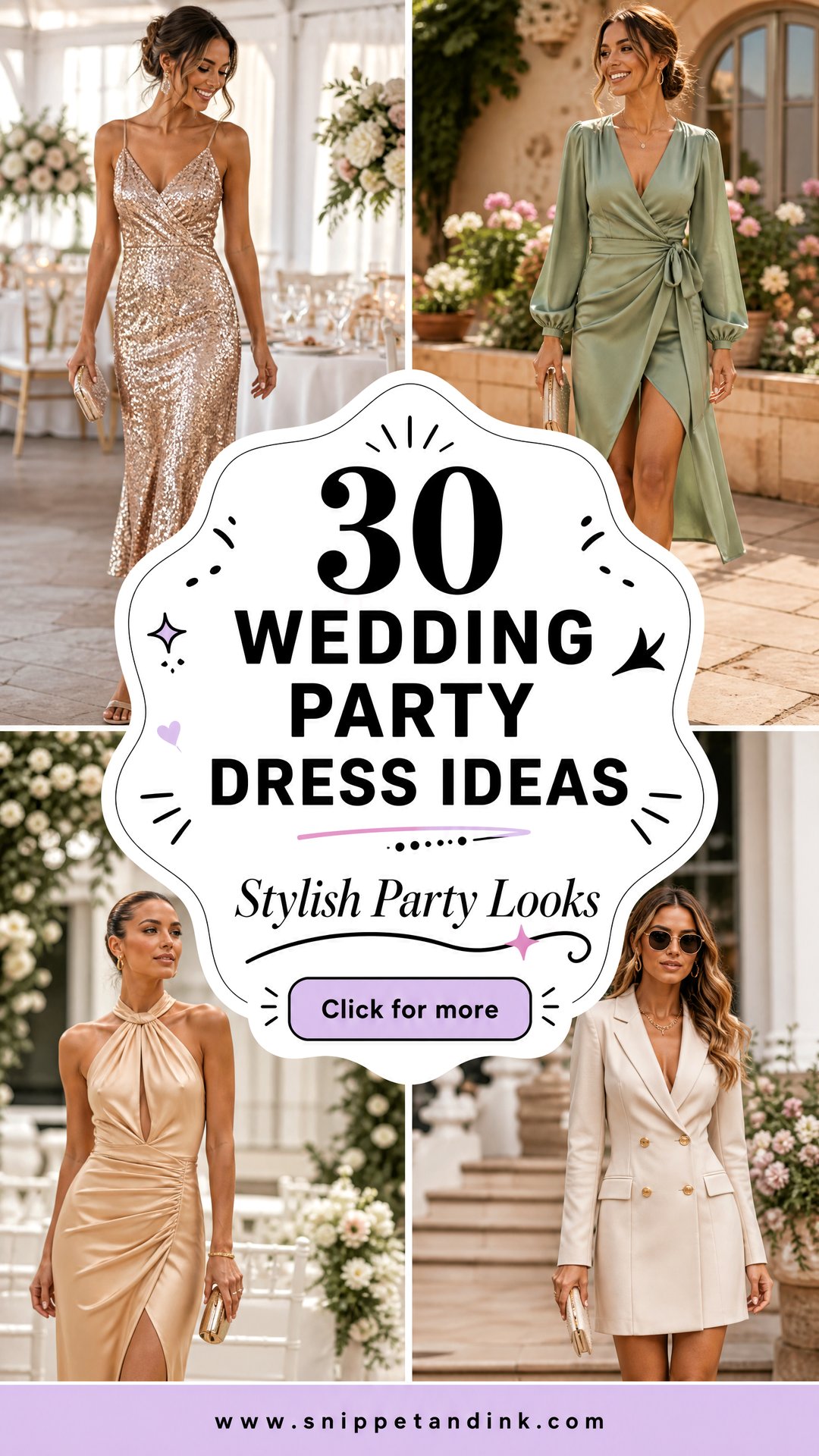 30 Wedding Party Dress Ideas for Stylish Bridesmaids and Guests - 30 Wedding Party Dress Ideas for Stylish Bridesmaids & Guests