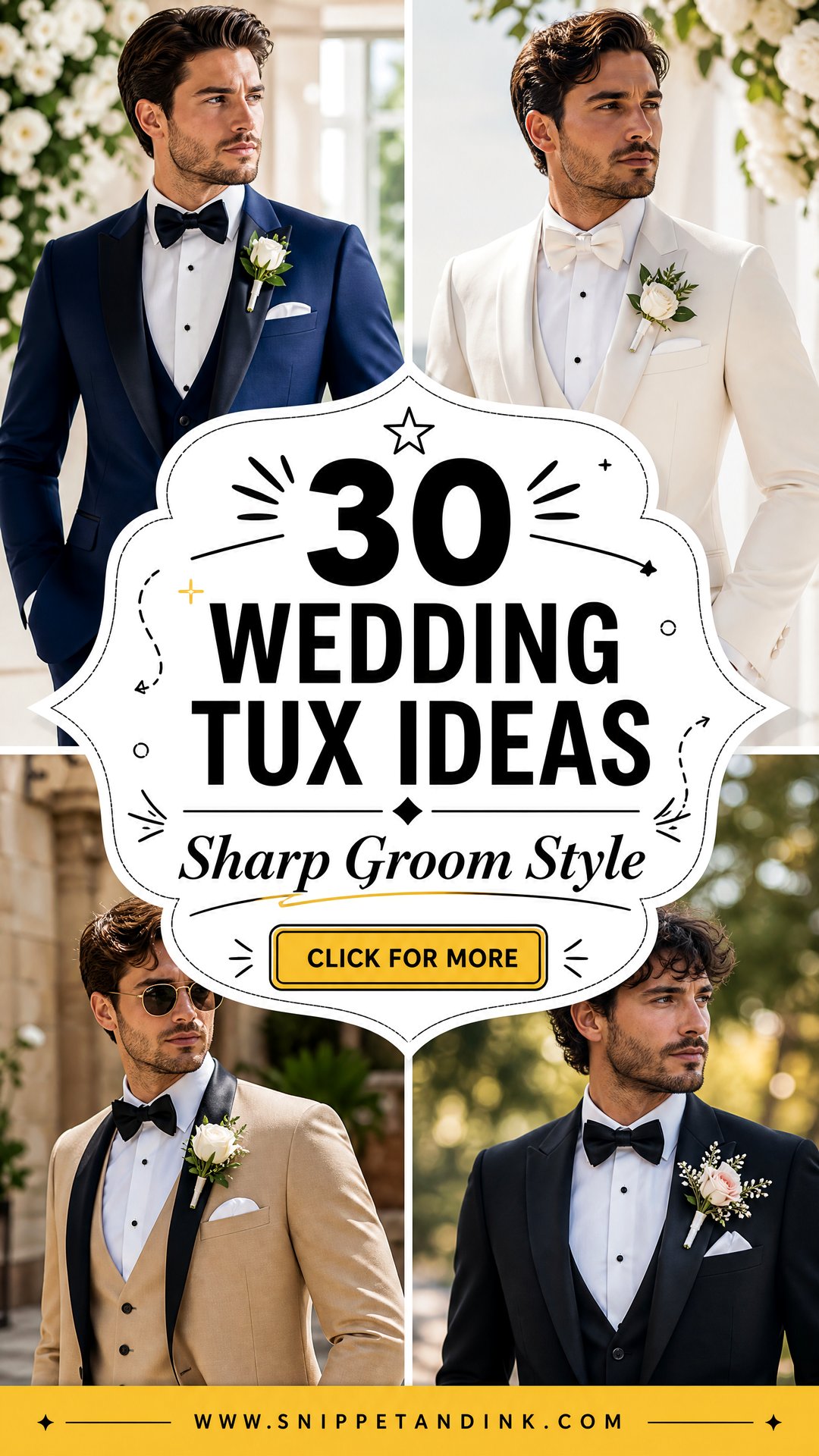 30 Wedding Tux Ideas for Sharp Modern Groom Style in 2026 - 30 Wedding Tux Ideas for Sharp Modern Groom Style in 2026