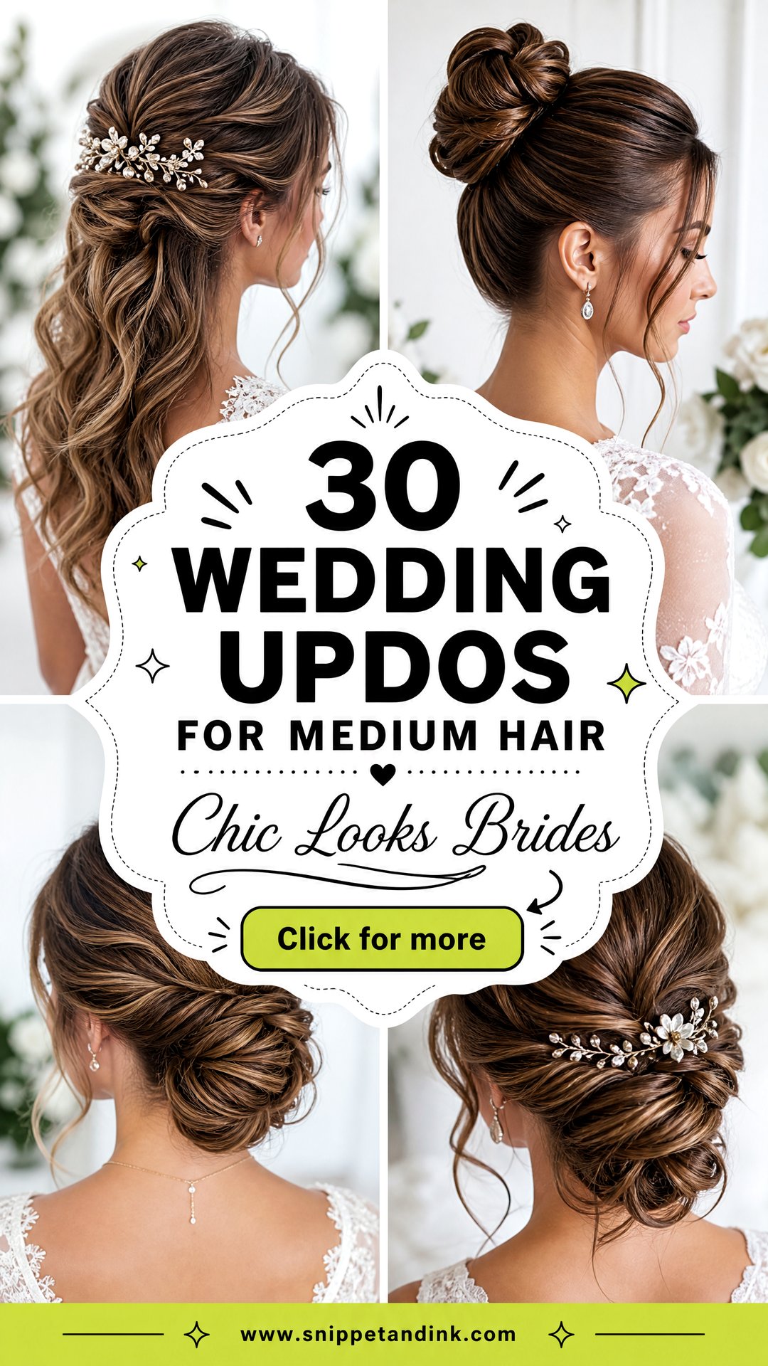 30 Wedding Updos for Medium Hair Chic Looks for Brides - 30 Wedding Updos for Medium Hair: Chic Looks for Brides