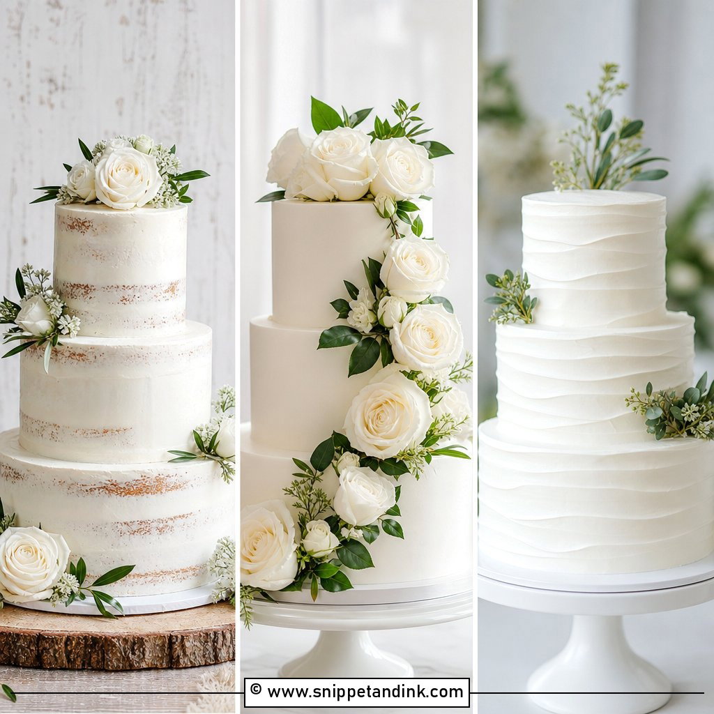 30 White Cakes for Wedding Elegant Ideas for Modern Brides