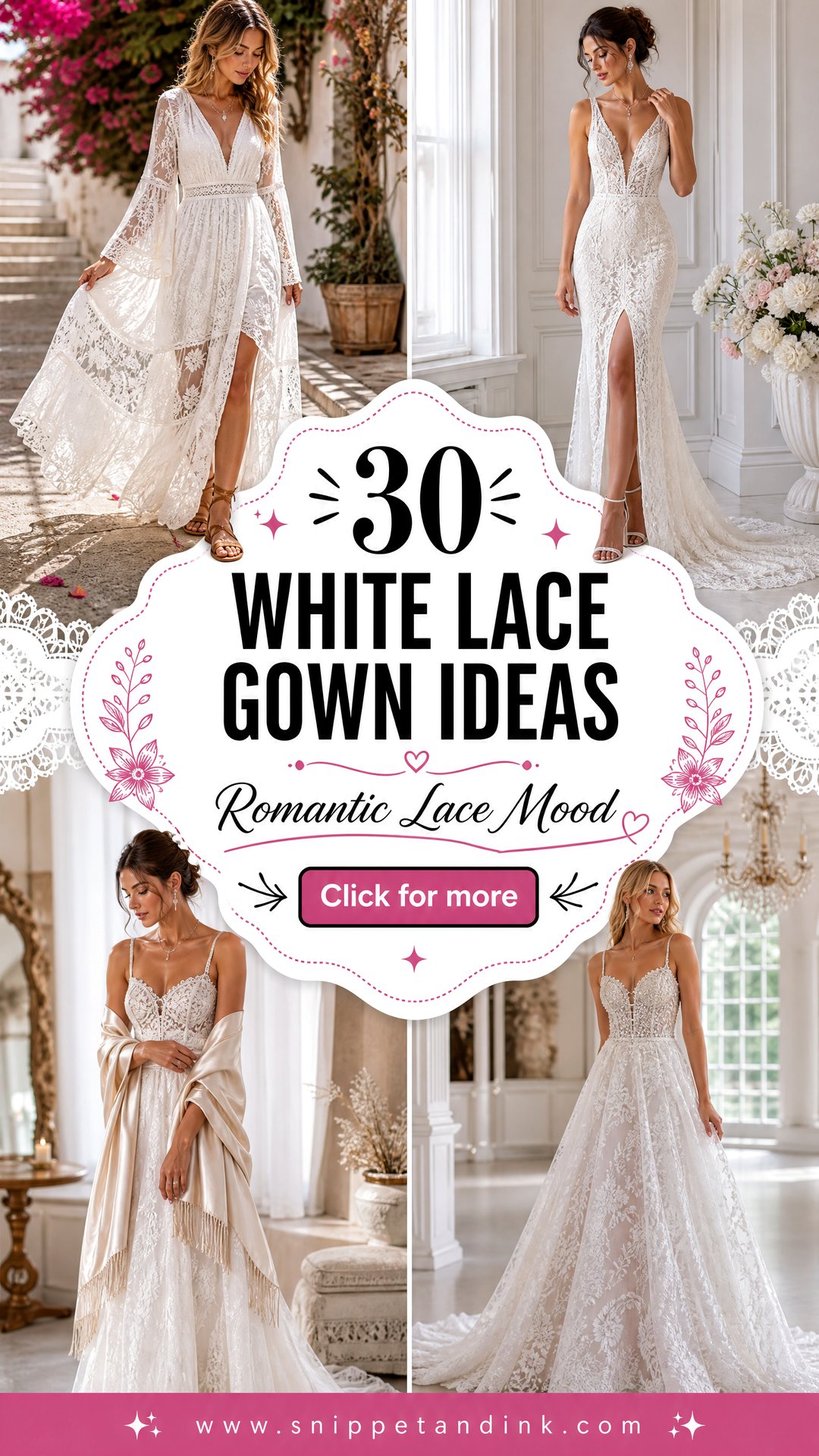 30 White Lace Gown Ideas for Romantic Bridal Elegance Now - 30 White Lace Gown Ideas for Romantic Bridal Elegance Now