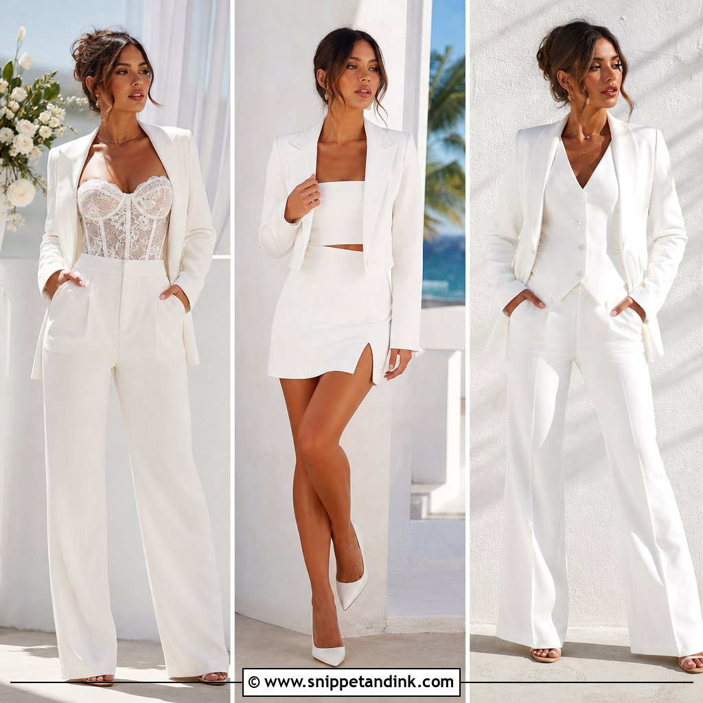 30 White Wedding Suit Ideas
