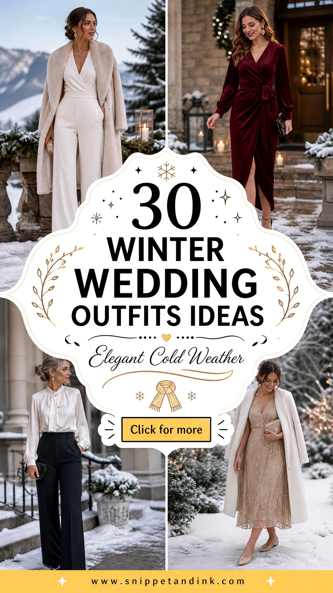 30 Winter Wedding Outfits for Elegant Cold-Weather Looks - 30 Winter Wedding Outfits for Elegant Cold-Weather Looks