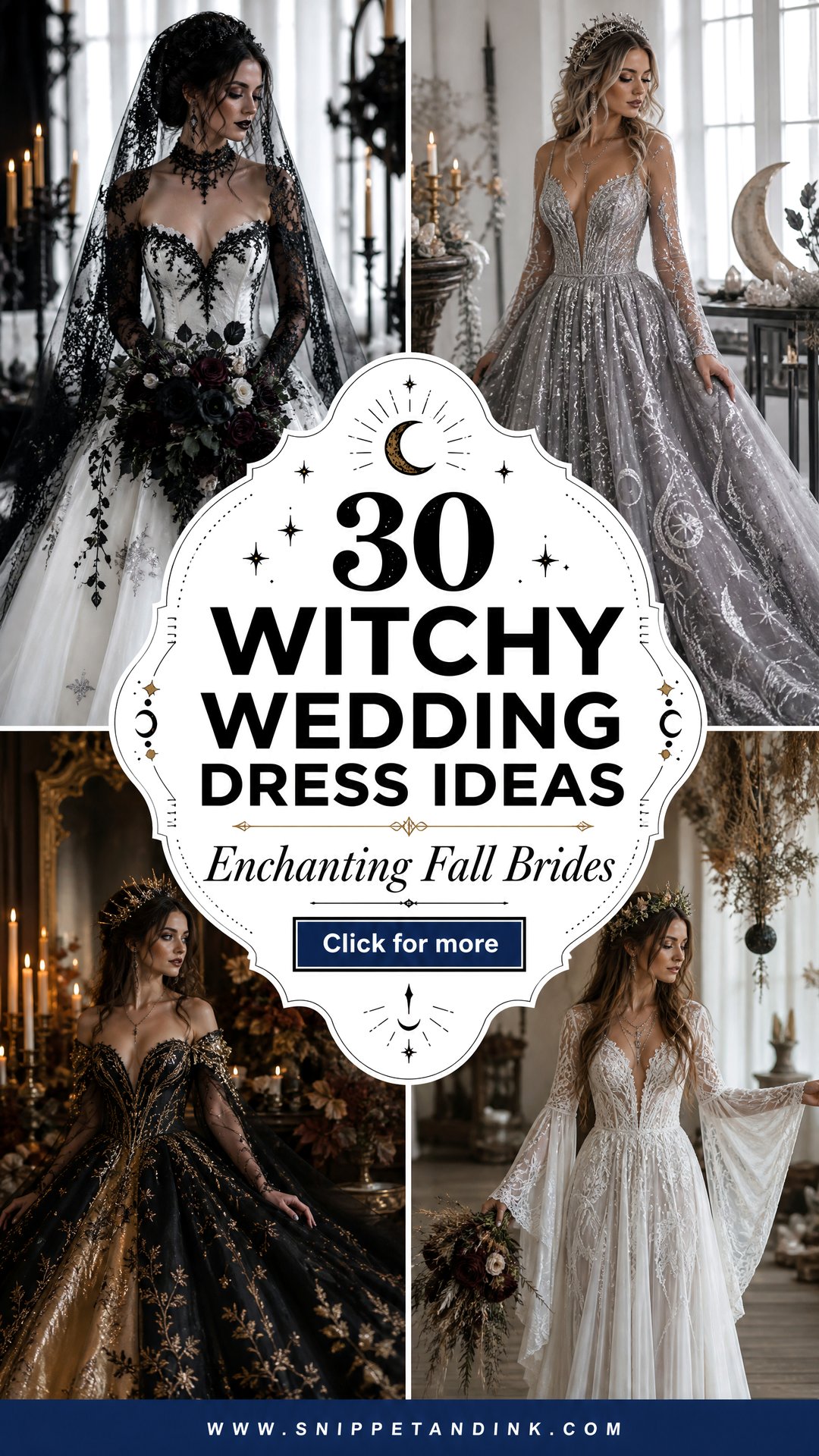 30 Witchy Wedding Dress Ideas for Enchanting Fall Brides - 30 Witchy Wedding Dress Ideas for Enchanting Fall Brides