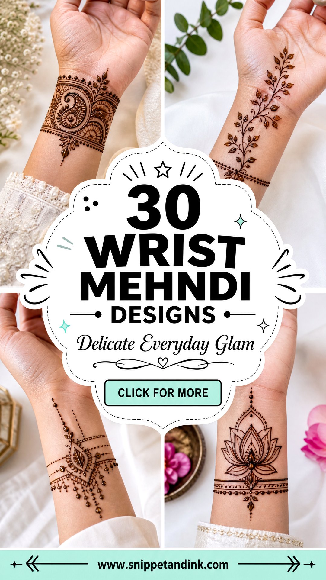 30 Wrist Mehndi Designs for Delicate Everyday Glam Looks - 30 Wrist Mehndi Designs for Delicate Everyday Glam Looks