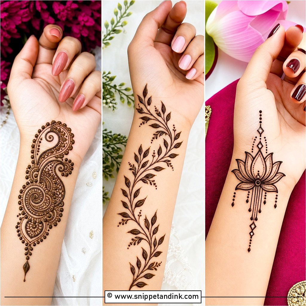 30 Wrist Mehndi Designs for Delicate Everyday Glam Looks