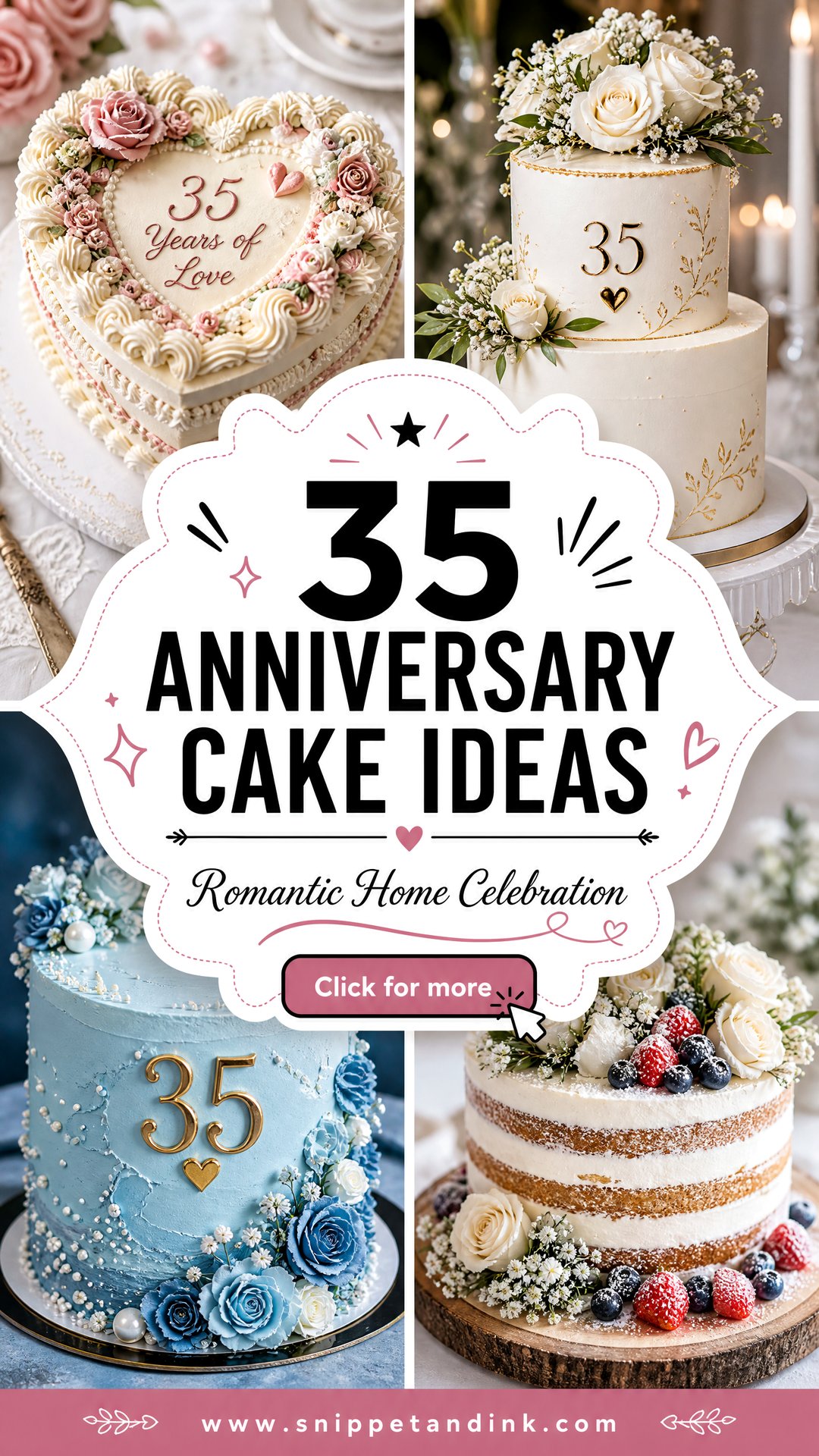 35 Anniversary Cake Ideas for a Romantic Celebration at Home - 35 Anniversary Cake Ideas for a Romantic Celebration at Home