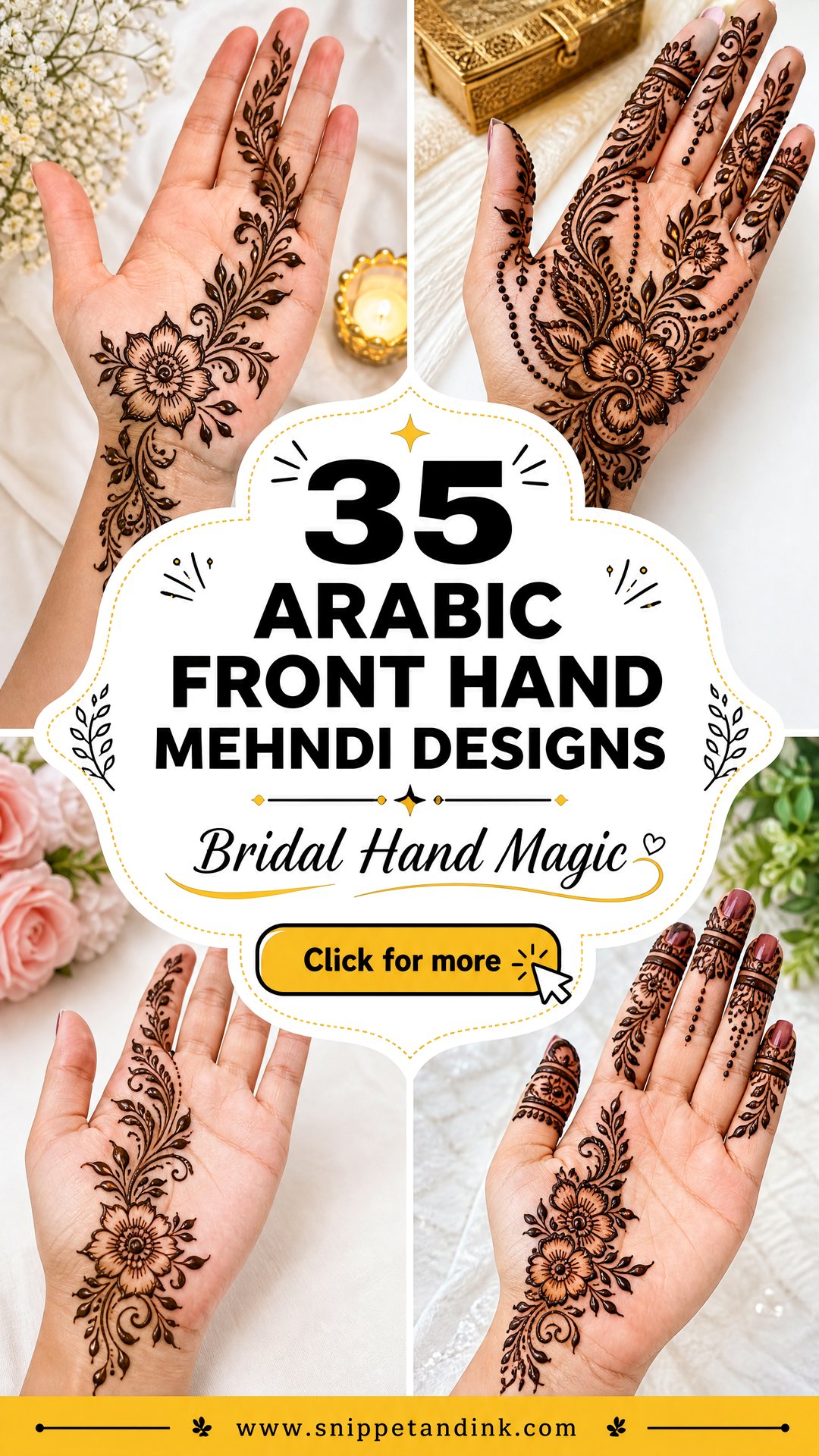 35 Arabic Front Hand Mehndi Designs for Brides in 2026 - 35 Arabic Front Hand Mehndi Designs for Brides in 2026