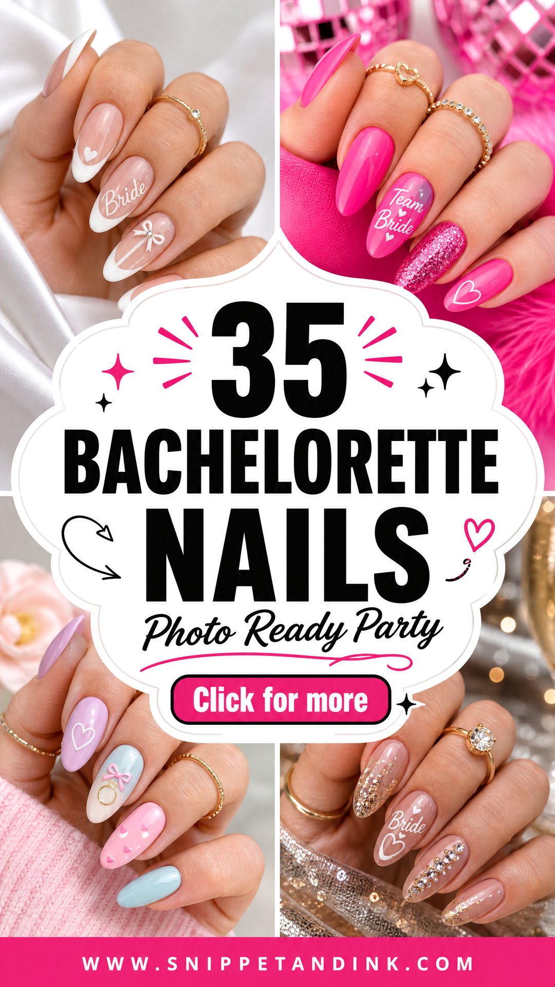 35 Bachelorette Nails for a Fun Photo-Ready Party Weekend - 35 Bachelorette Nails for a Fun, Photo-Ready Party Weekend