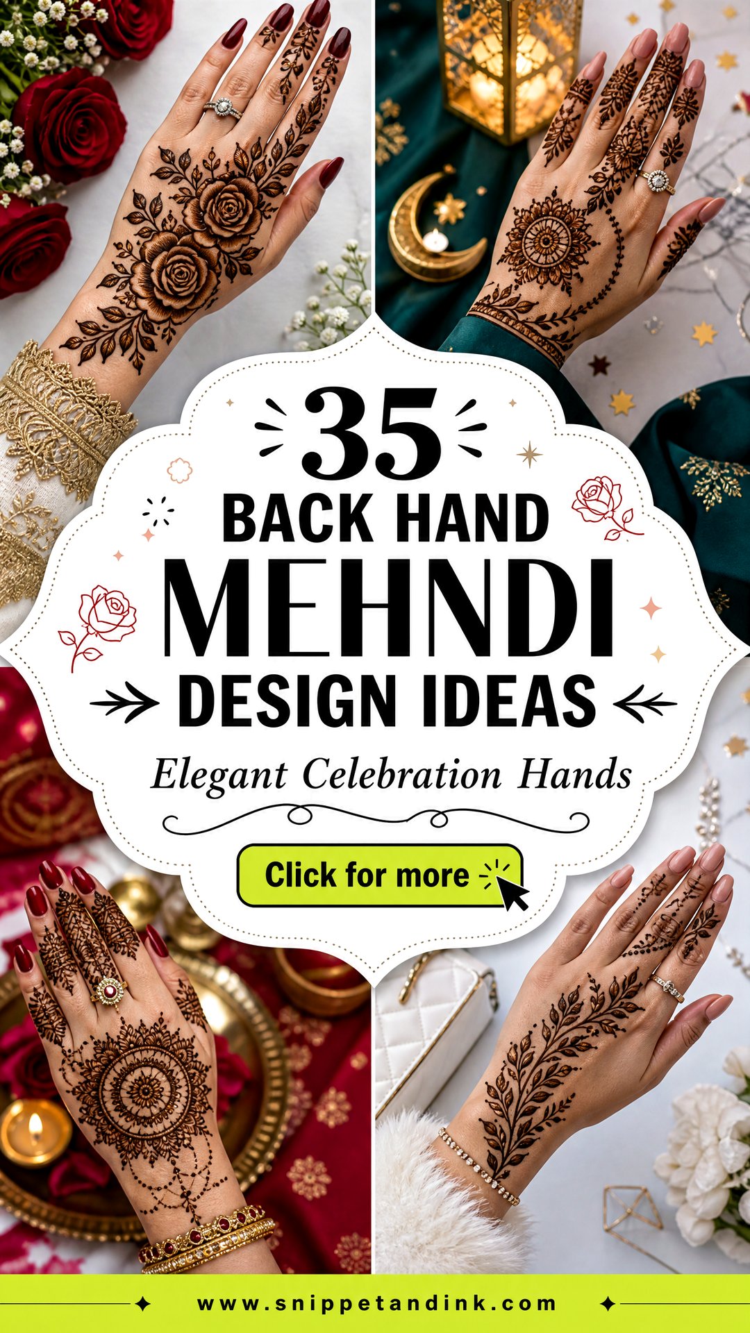 35 Back Hand Mehndi Design Ideas for Elegant Celebrations - 35 Back Hand Mehndi Design Ideas for Elegant Celebrations