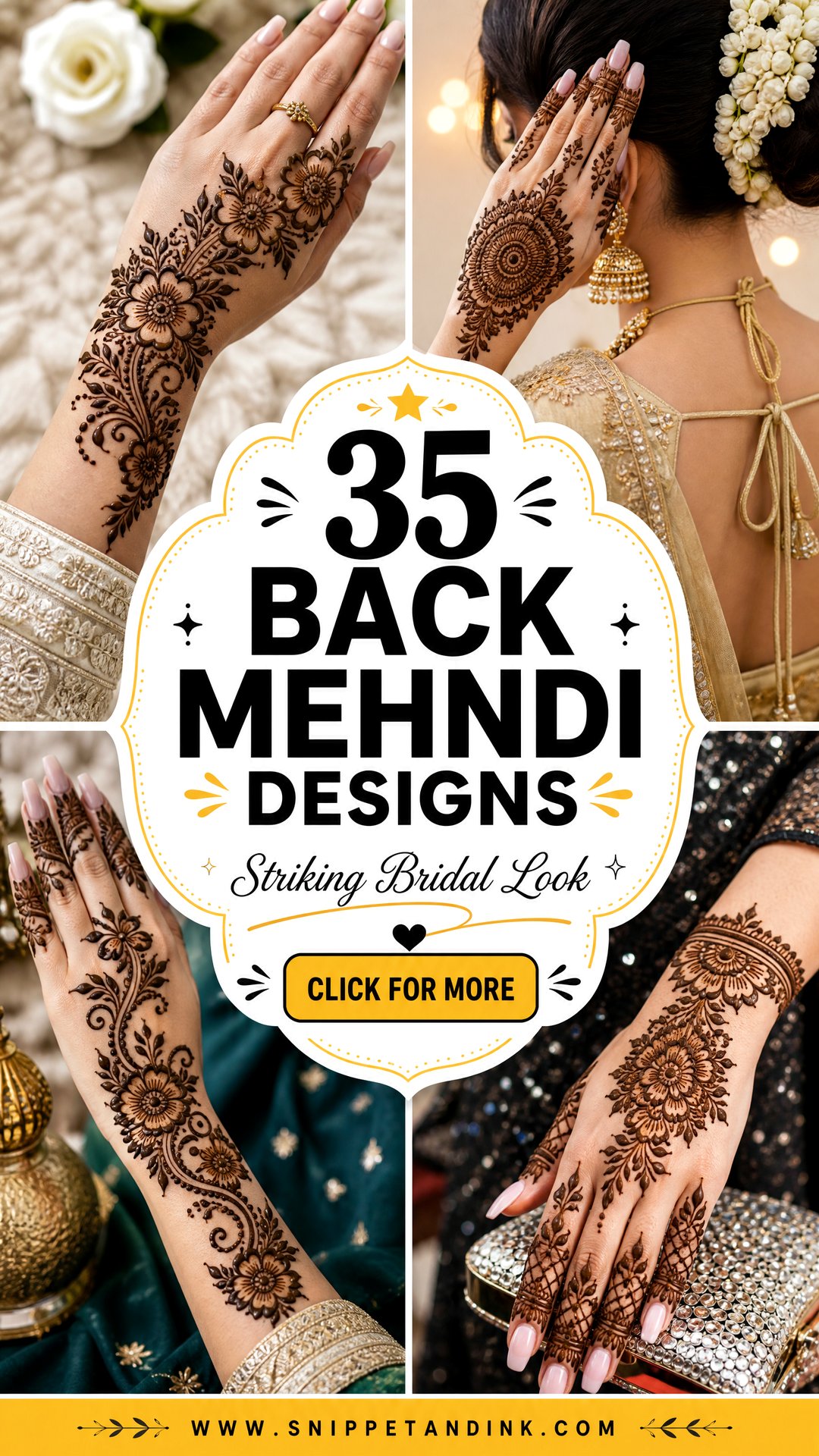 35 Back Mehndi Designs for a Striking Bridal Look Today - 35 Back Mehndi Designs for a Striking Bridal Look Today