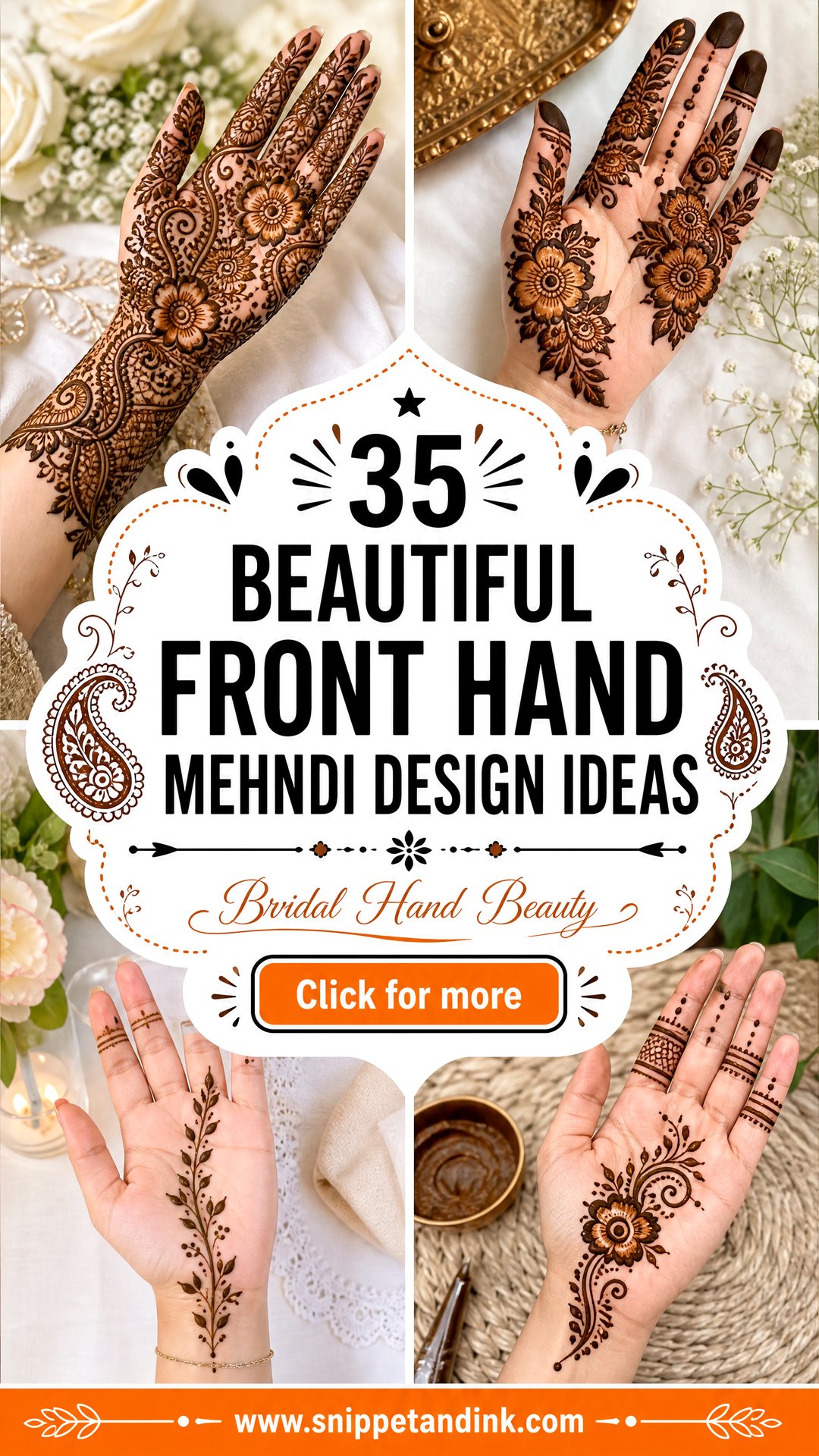 35 Beautiful Front Hand Mehndi Design Ideas for Brides - 35 Beautiful Front Hand Mehndi Design Ideas for Brides