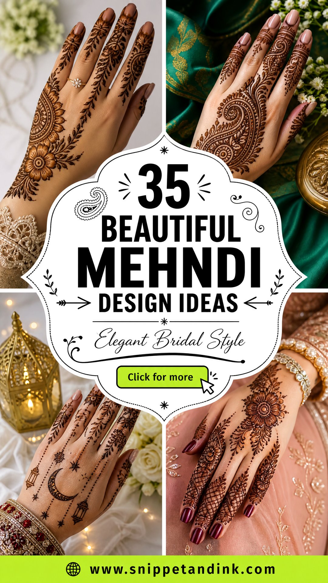 35 Beautiful Mehndi Design Ideas for Elegant Bridal Style - 35 Beautiful Mehndi Design Ideas for Elegant Bridal Style