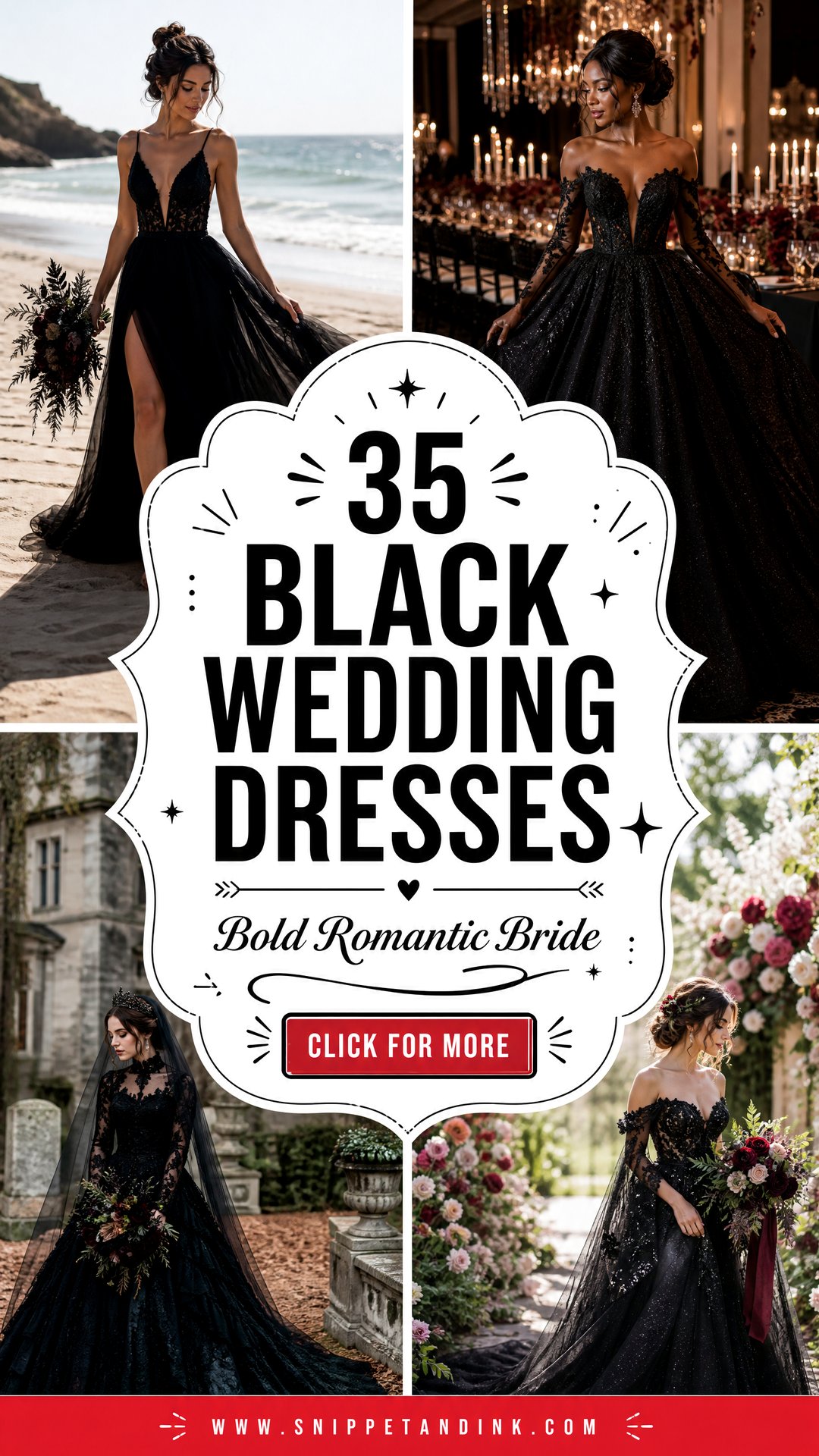 35 Black Wedding Dresses for Bold Romantic Modern Brides - 35 Black Wedding Dresses for Bold, Romantic Modern Brides