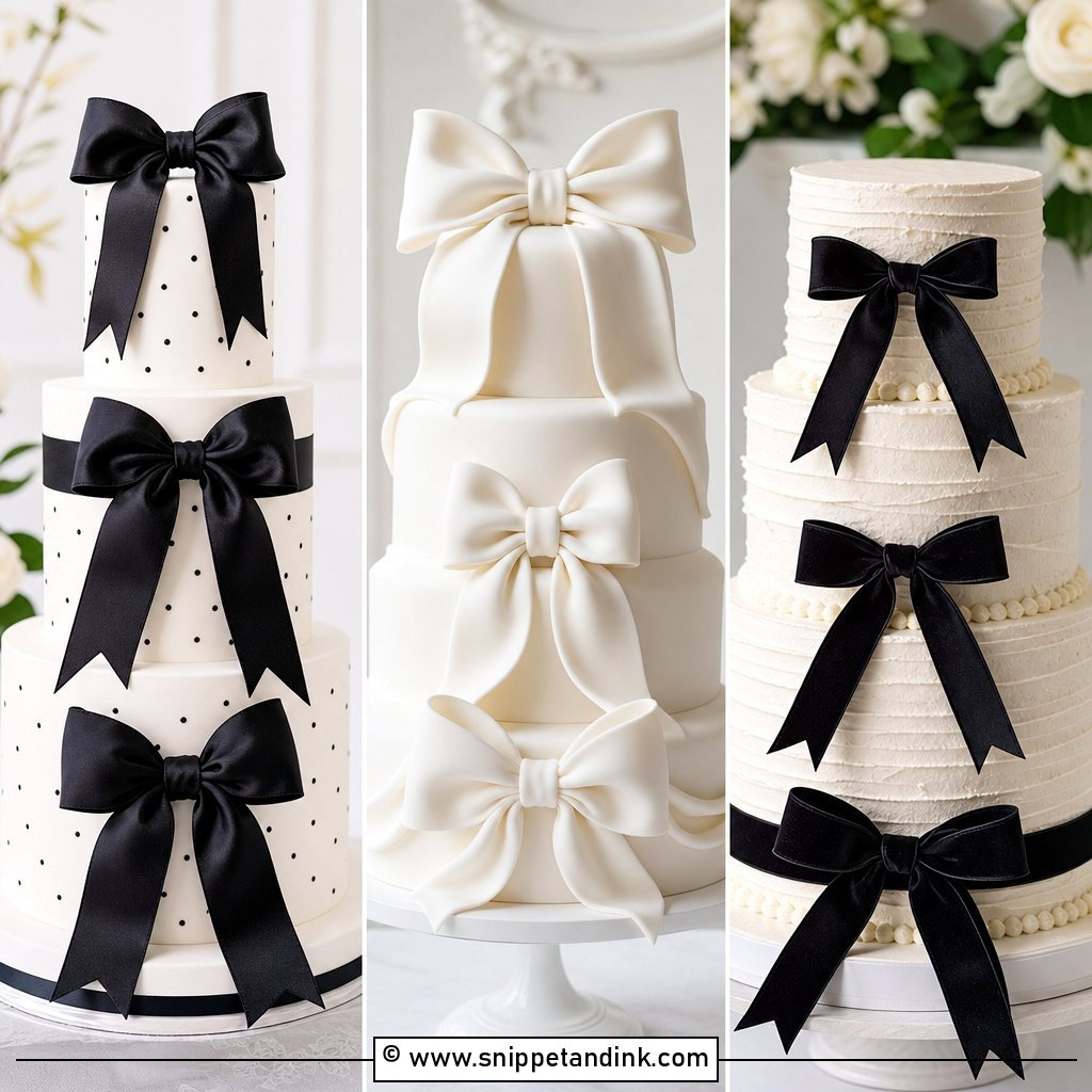 35 Bow Cake Ideas for Wedding Receptions With Chic Charm
