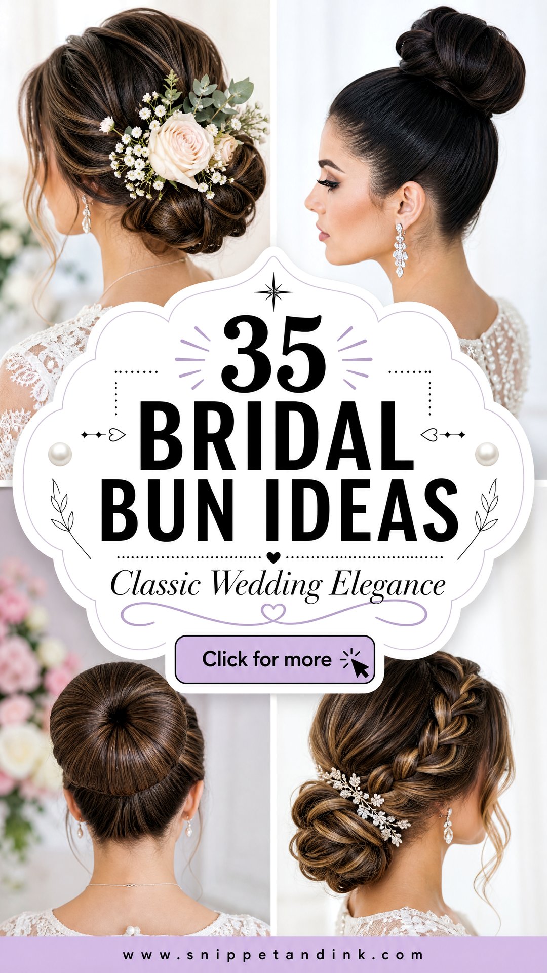35 Bridal Bun Ideas for Classic Wedding Elegance - 35 Bridal Bun Ideas for Classic Wedding Elegance
