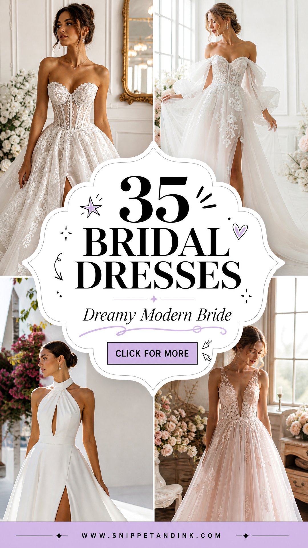 35 Bridal Dresses for a Dreamy Modern Wedding Day Look - 35 Bridal Dresses for a Dreamy, Modern Wedding Day Look
