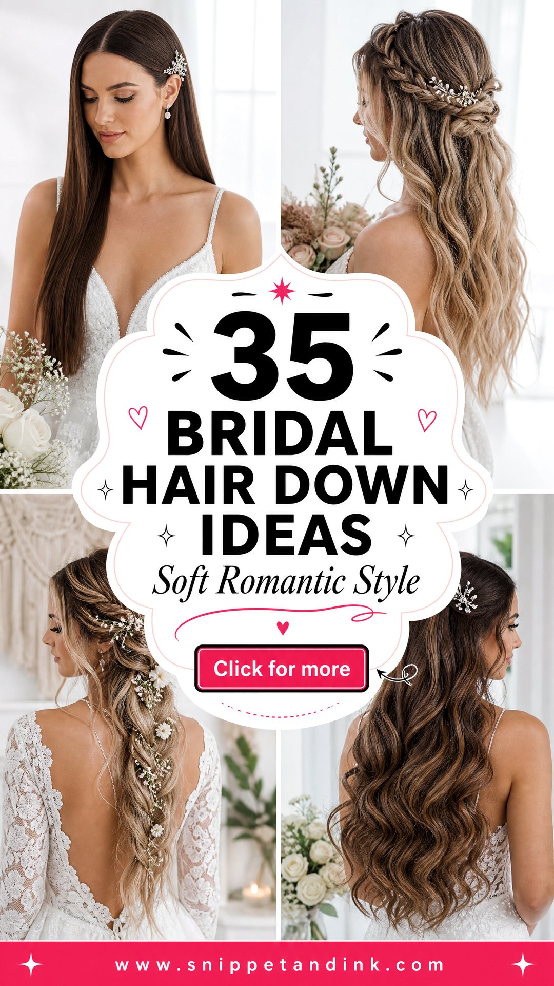 35 Bridal Hair Down Ideas for Soft Romantic Style - 35 Bridal Hair Down Ideas for Soft Romantic Style