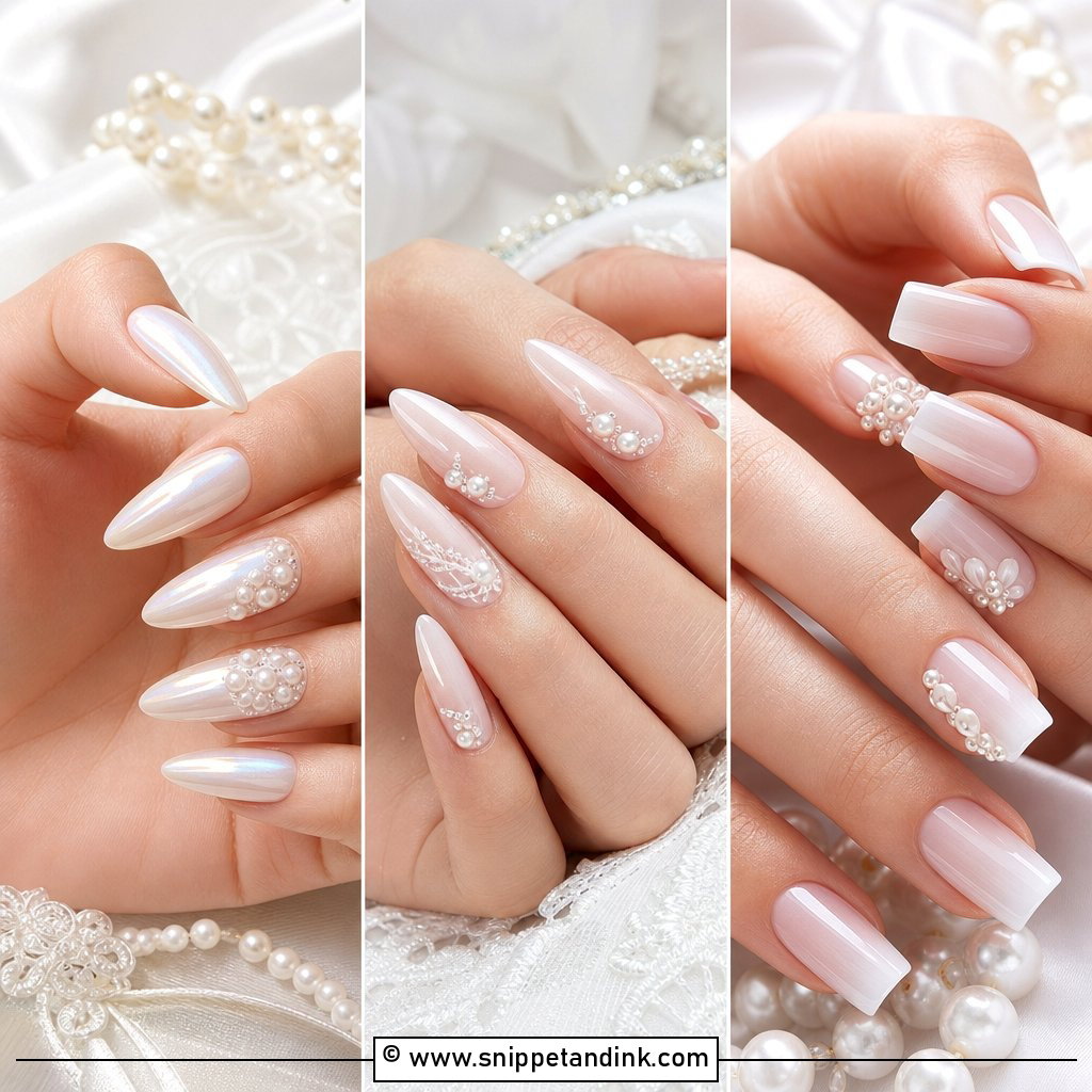 35 Bridal Nail Art Ideas for Romantic Wedding Style
