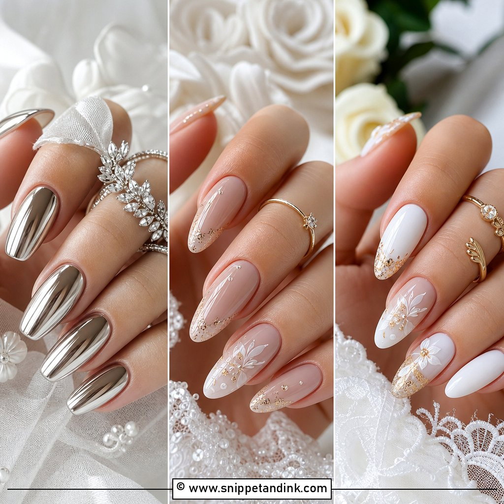 35 Bridal Nails Wedding Ideas for Chic Brides