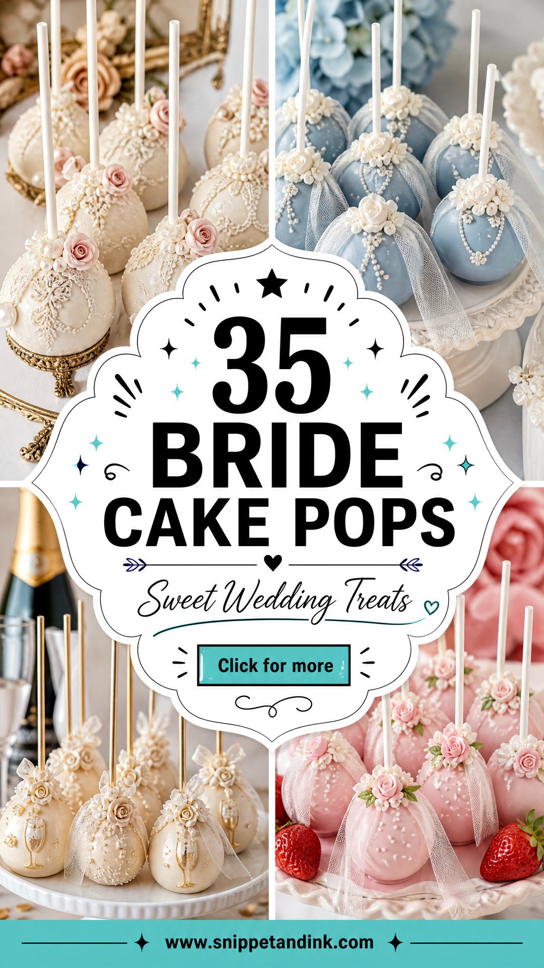 35 Bride Cake Pops for Sweet Wedding Dessert Tables - 35 Bride Cake Pops for Sweet Wedding Dessert Tables
